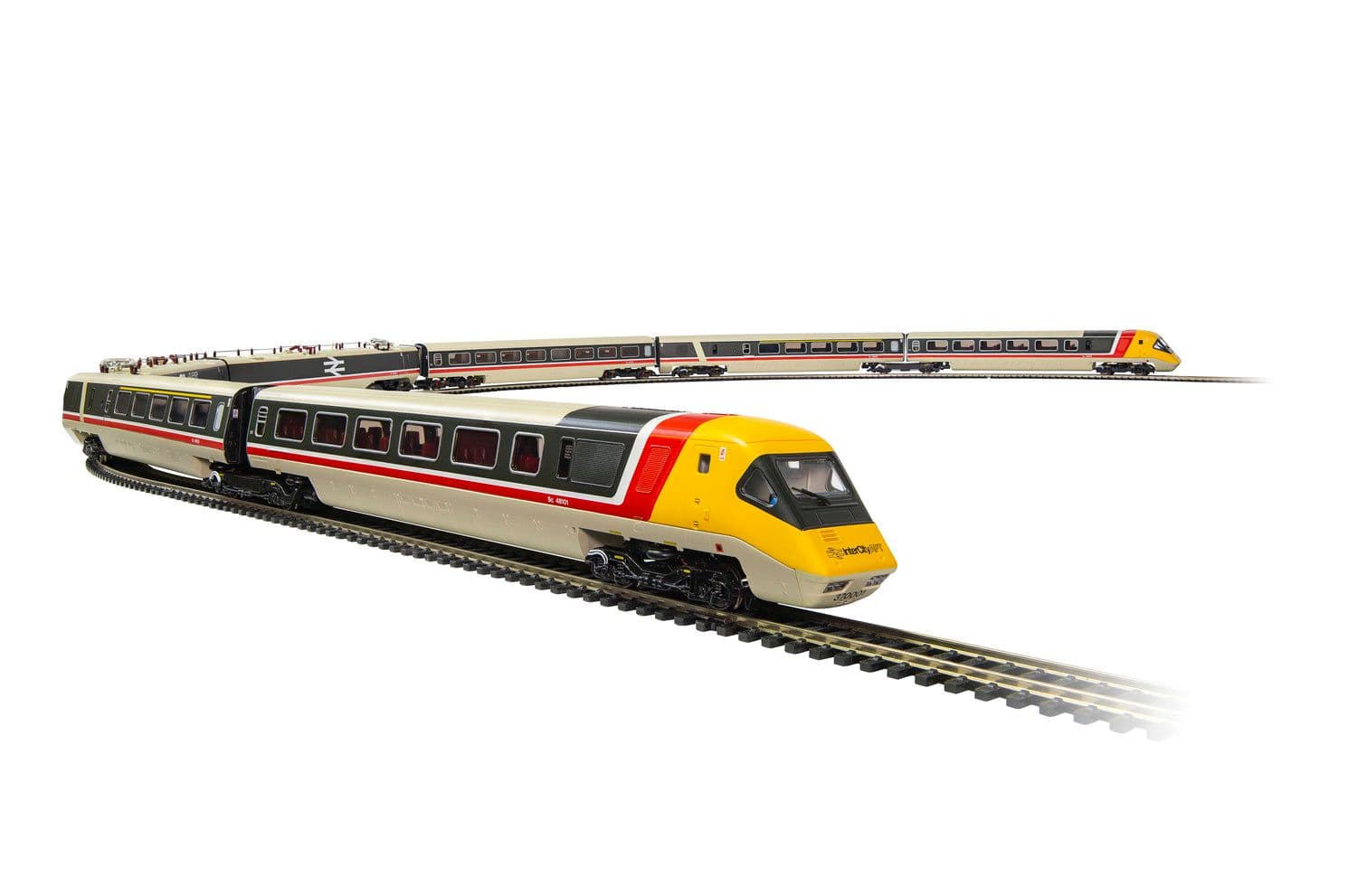 BR, Class 370 Advanced Passenger Train, Set 370 001 and 370 002, 7-car pack - Era 7