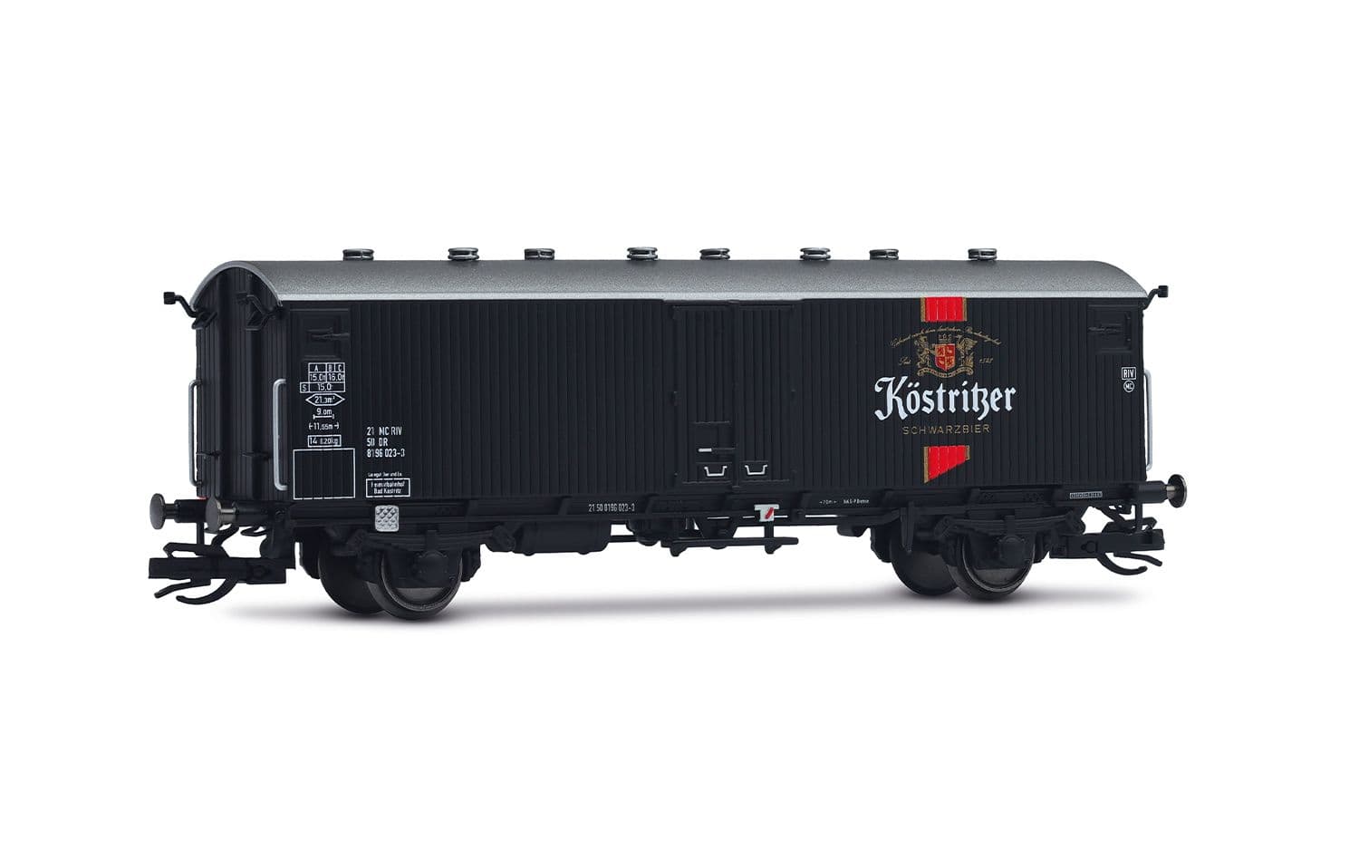 DR, 2-unit set of refrigerated wagons, "Köstritzer Bier", ep. IV