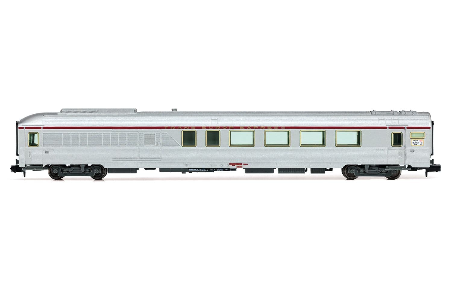 SNCF, 3-tlg. Set TEE Reisezugwagen „Paris - Ruhr" in silberner Lackierung, bestehend aus 1 x A4Dtux, 1 x Vru und 1 x A3rtu, Ep. IV