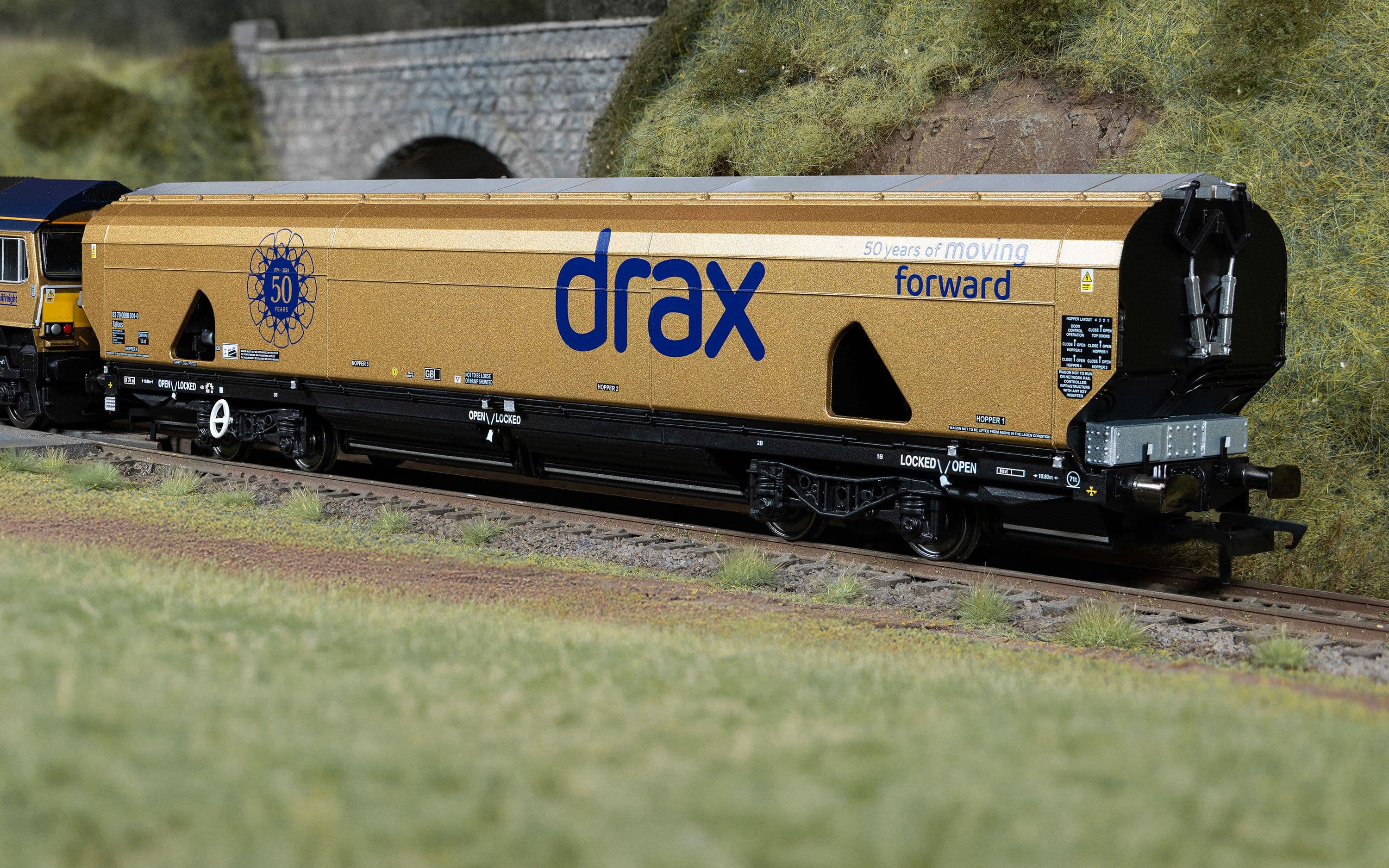 Drax - Biomass - Wagon - Gold Livery (Drax 50th Anniversary)
