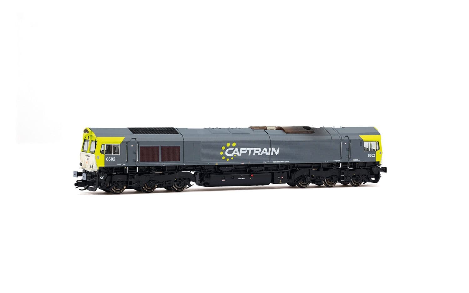 Captrain, Diesellokomotive Class 66, grau-neongrün-weiße Farbgebung, mit BLE-Sounddecoder