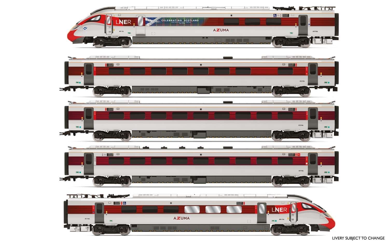 LNER, Hitachi Class 800/1, 'Azuma' Set 800 104 'Celebrating Scotland' Train Pack - Era 11