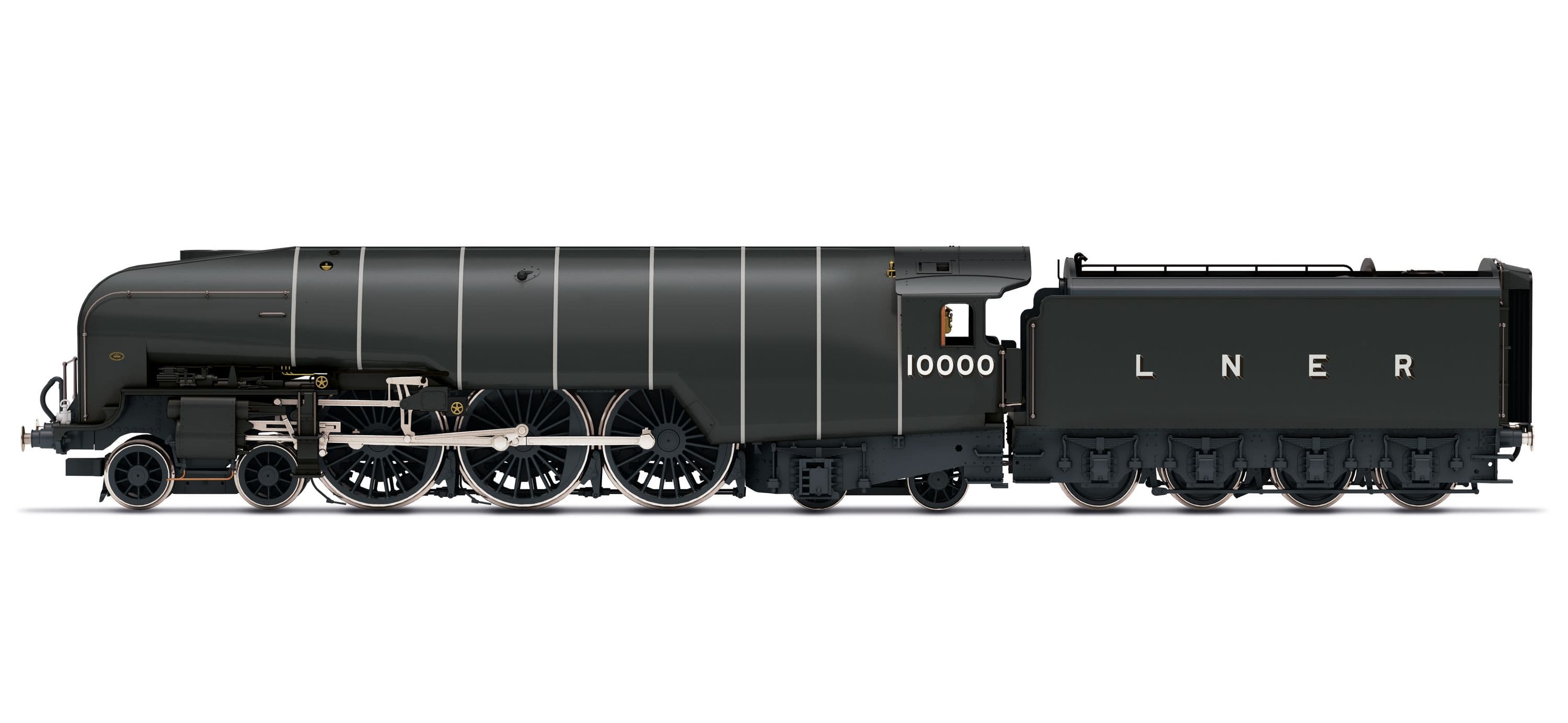 LNER, Class W1 'Hush Hush', 1935 (Double Blast Pipe), 4-6-4, 10000 - Era 3