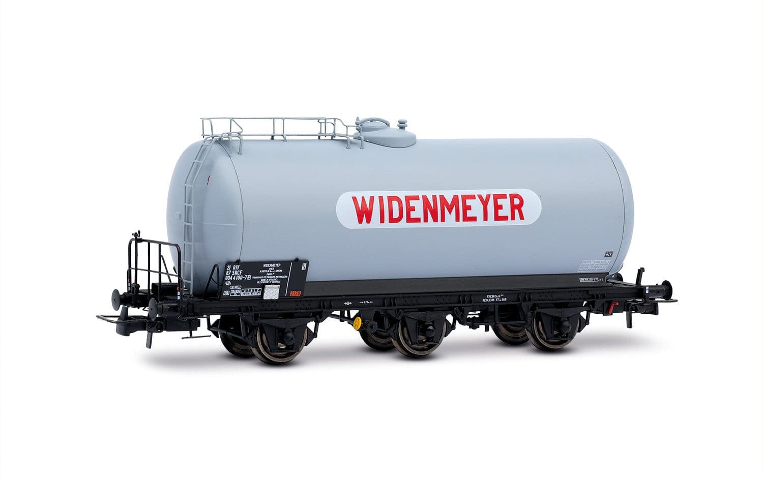 SNCF, wagon-citerne à 3 essieux pour le transport de fioul « WIDENMEYER », livrée grise, ép. IV