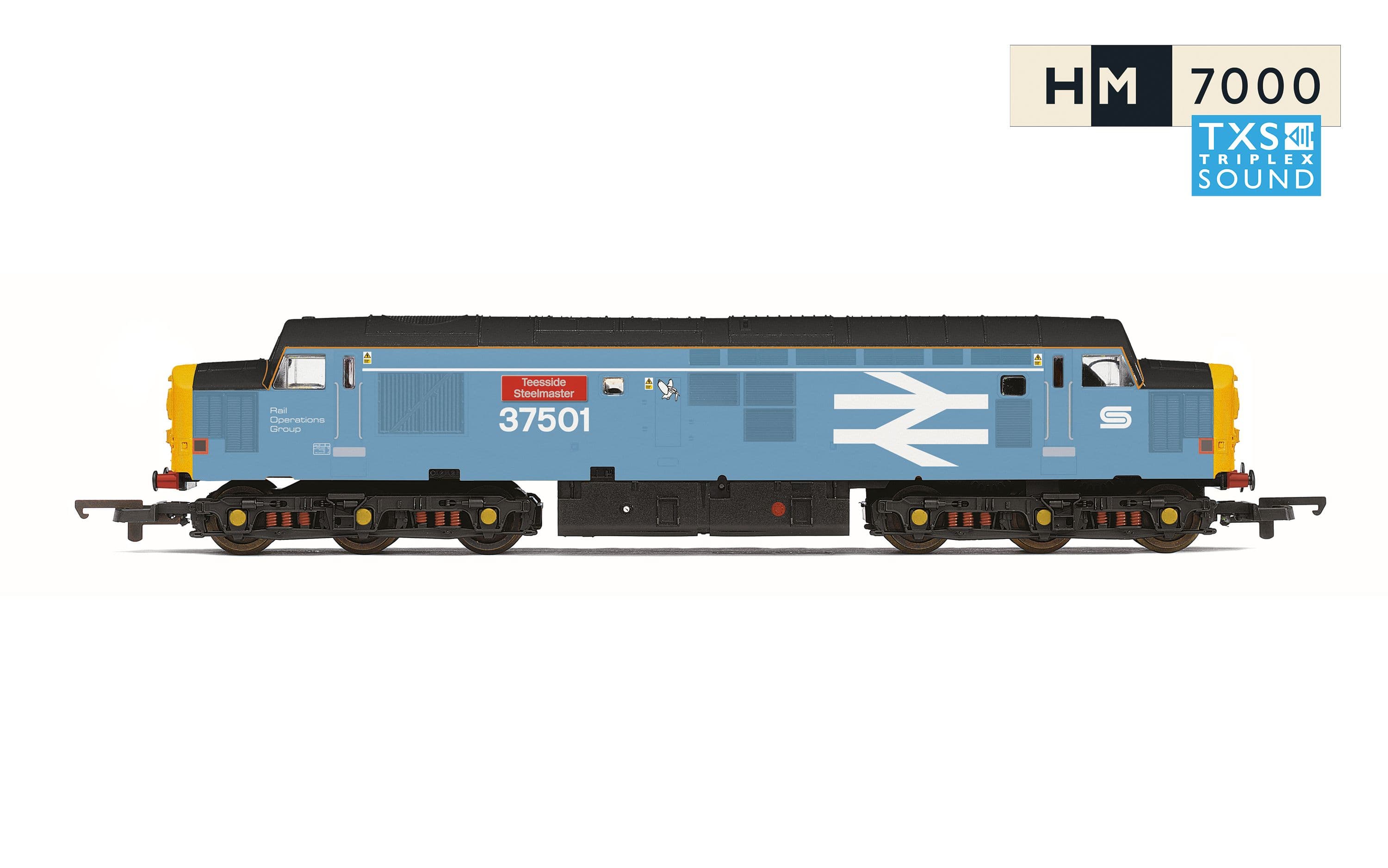 RailRoad: British Steel - Class 37 - 'Teesside Steelmaster' 37501 (DCC Sound Fitted)