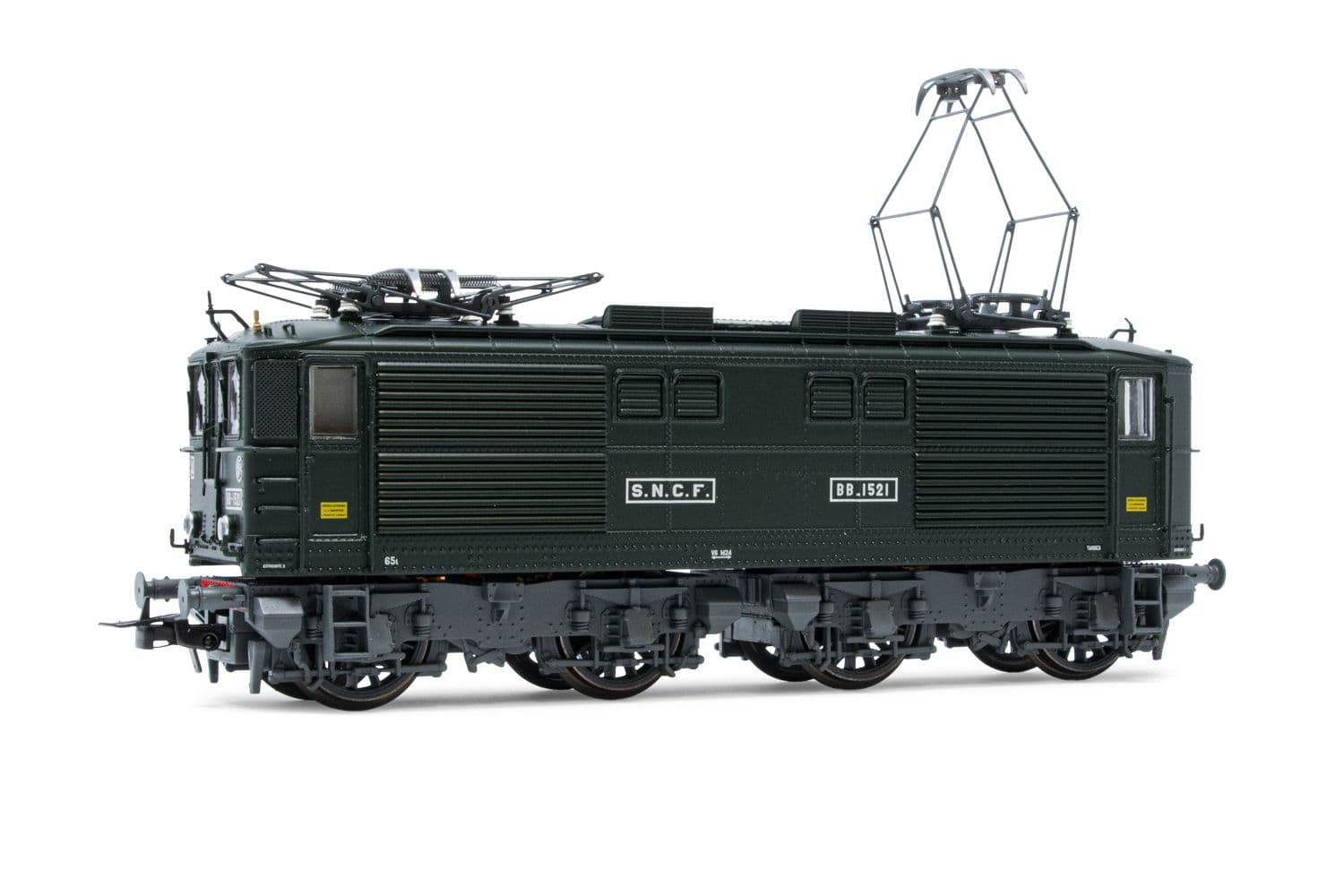 SNCF, electric locomotive class BB 1521, green livery, period III
