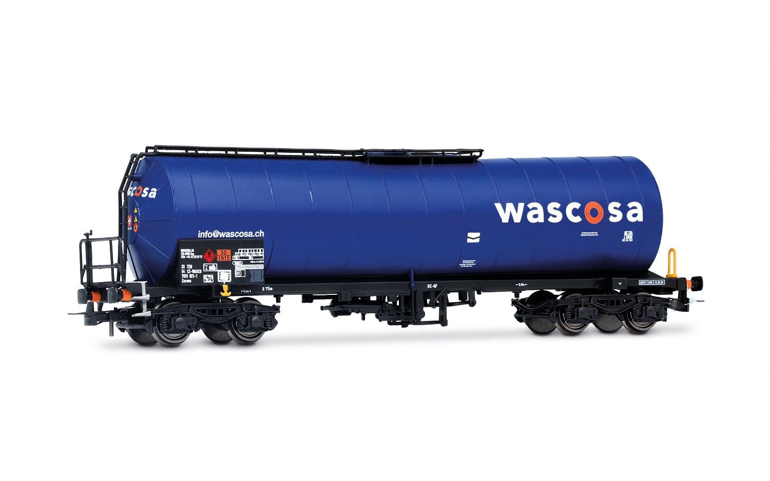 WASCOSA, 4-achs. Kesselwagen, blaue Farbgebung, Ep. VI