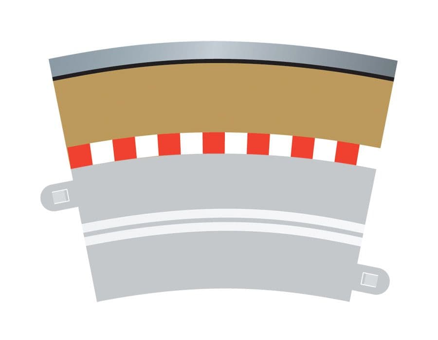 Single Lane Radius 3 Curve Outer Borders 22.5° x 4