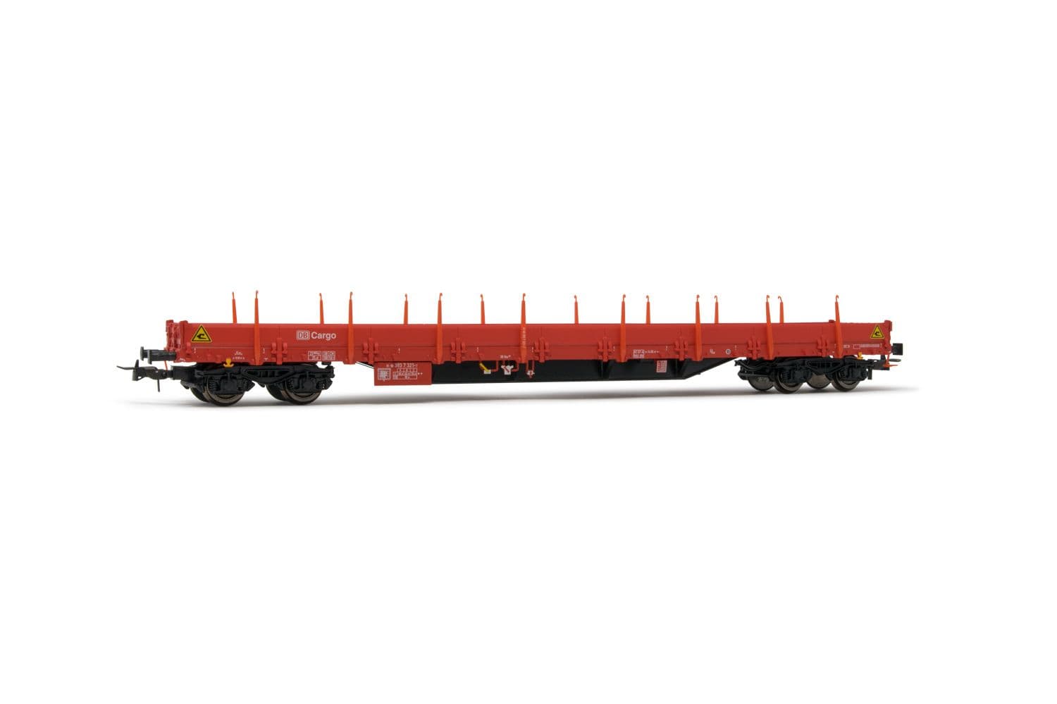 DB AG, 4-axle flat wagon Res, red "DB Cargo" livery, period V-VI