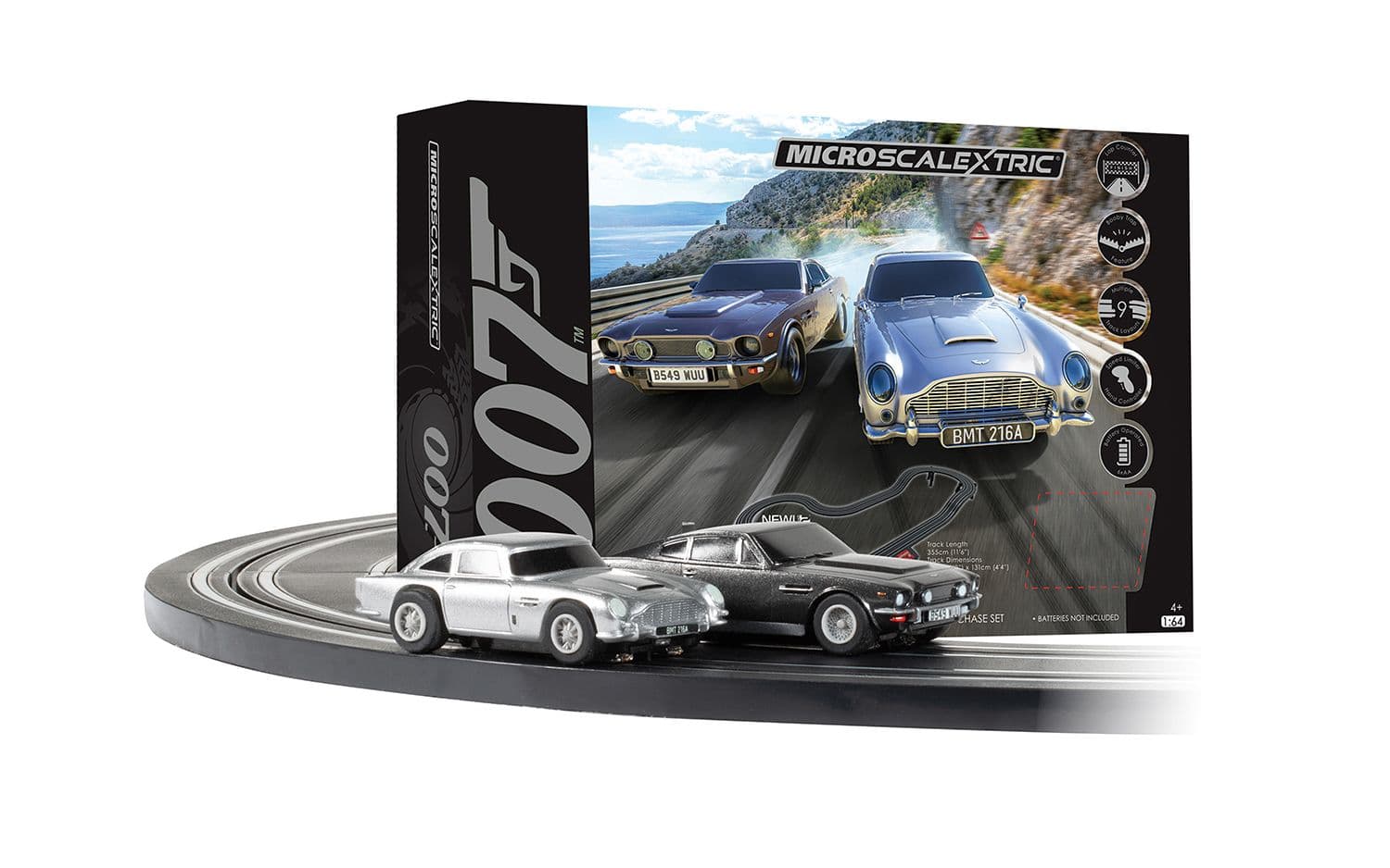 Micro Scalextric James Bond 007 Race Set - DB5 vs V8