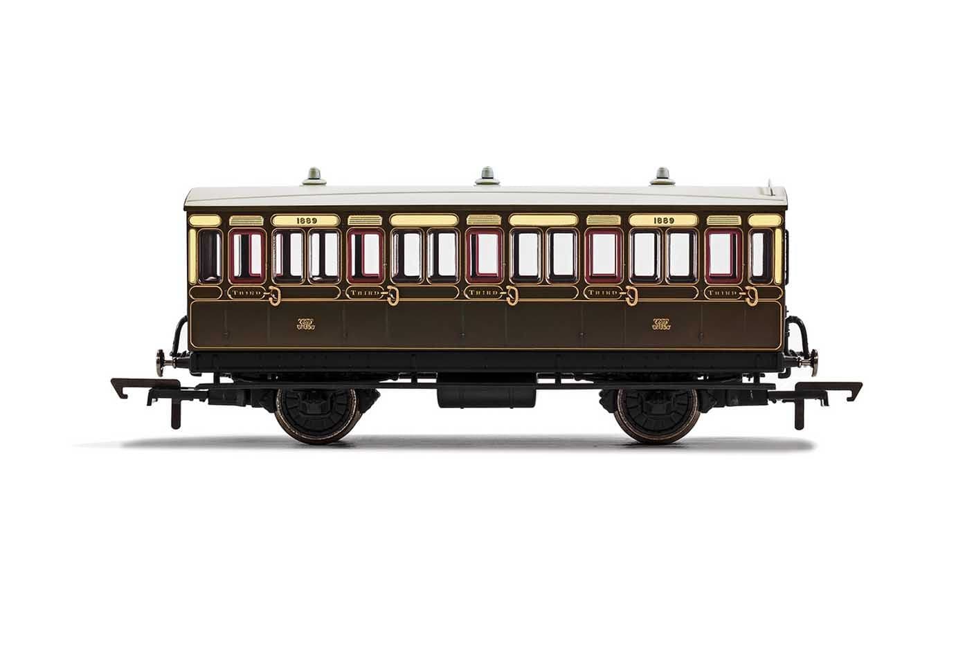 GWR, 4 Wheel Coach, 3rd Class, 1889 - Era 2/3