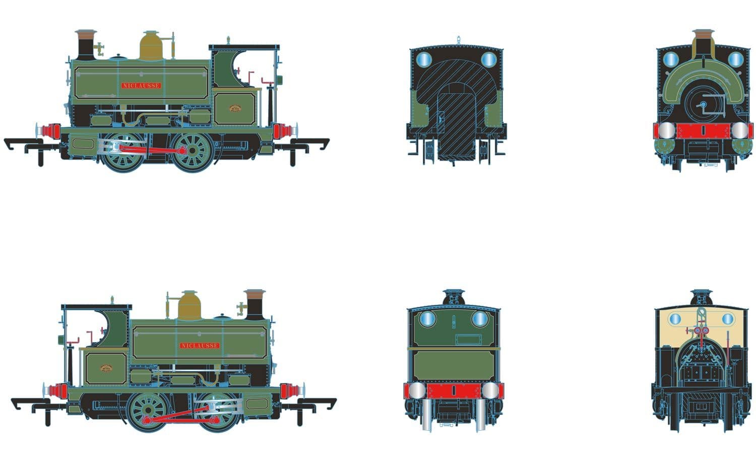 PO, Willans and Robinson, Peckett W4 Class, 0-4-0ST, 882 'Niclausse' - Era 2