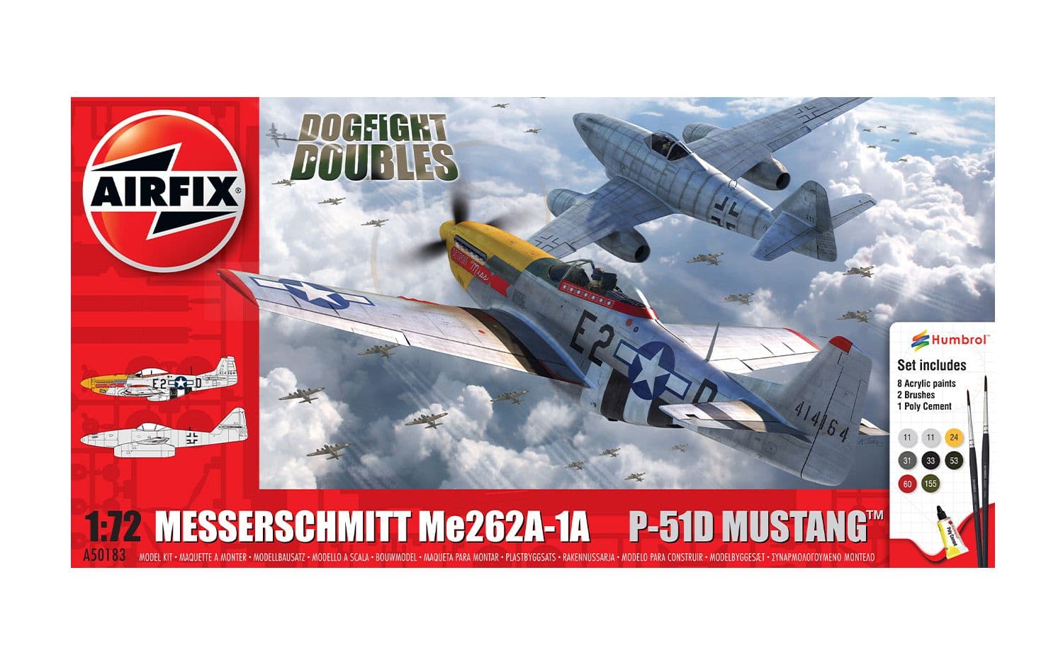 Messerschmitt Me262A-1A &amp; P-51D Mustang Dogfight Double
