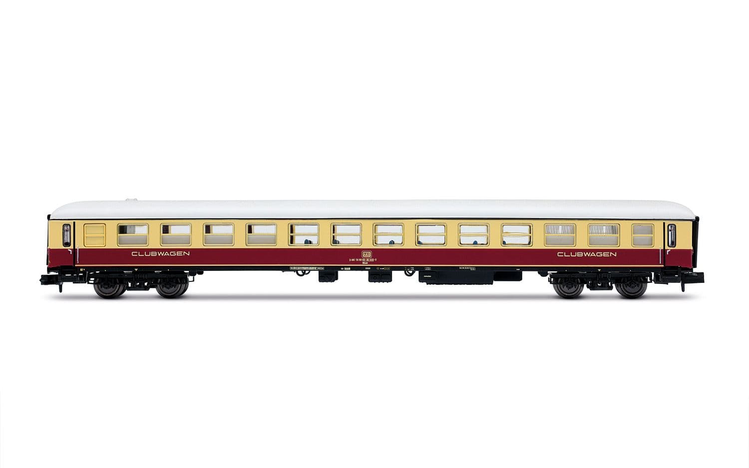 AKE, 3-tlg. Set „Rheingold", Set 1/2, bestehend aus 1 x Aussichtswagen ARDm + 1 x Clubwagen WGmh + 1 x Wagen Avmz, Ep. VI