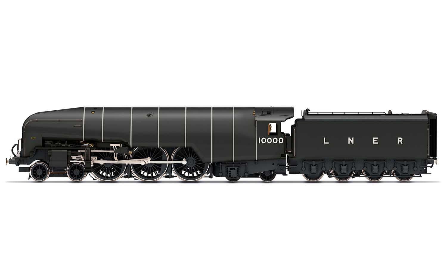 LNER, Class W1 'Hush Hush', 1935 (Double Blast Pipe), 4-6-4, 10000 - Era 3