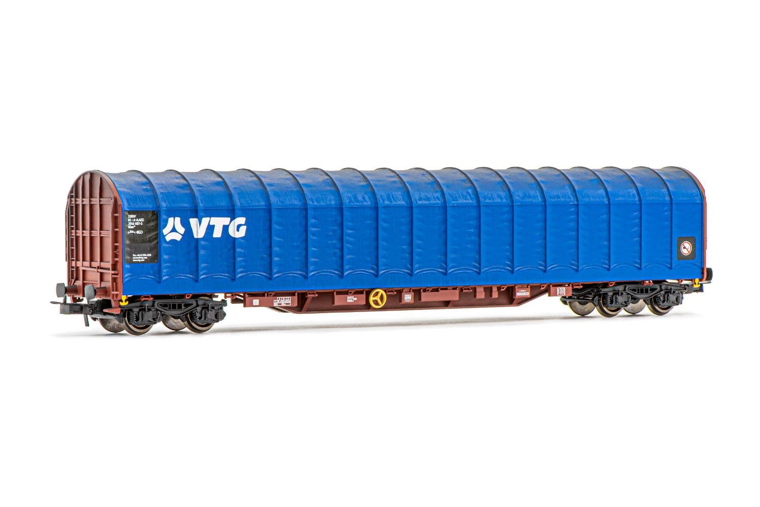 VTG, 4-axle tarpaulin wagon Rilns, blue livery livery, period V-VI