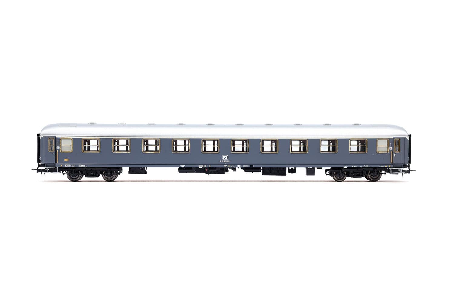 FS, 3-unit pack of Exp 234/235 Remus Roma – Wien, UIC-X '68 couchettes + UIC-X '68 1st class + UIC-X '75 1st/2nd class, grey