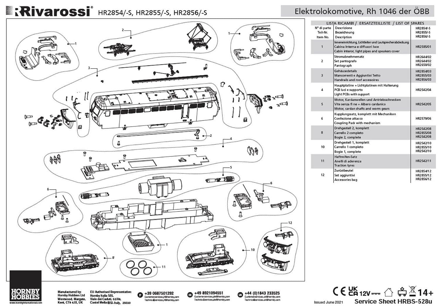 ÖBB, Elektrolokomotive 1046 001-2, in rot/grauer Lackierung, Ep. V