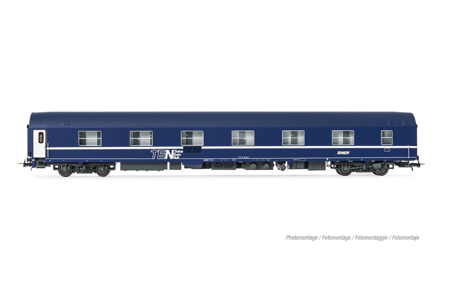 SNCB/SNCF, set motorail train, including 1 x WR SNCB ex CIWL + 1 x WL T2 SNCF + 1 x DD SNCB , ep. IV-V