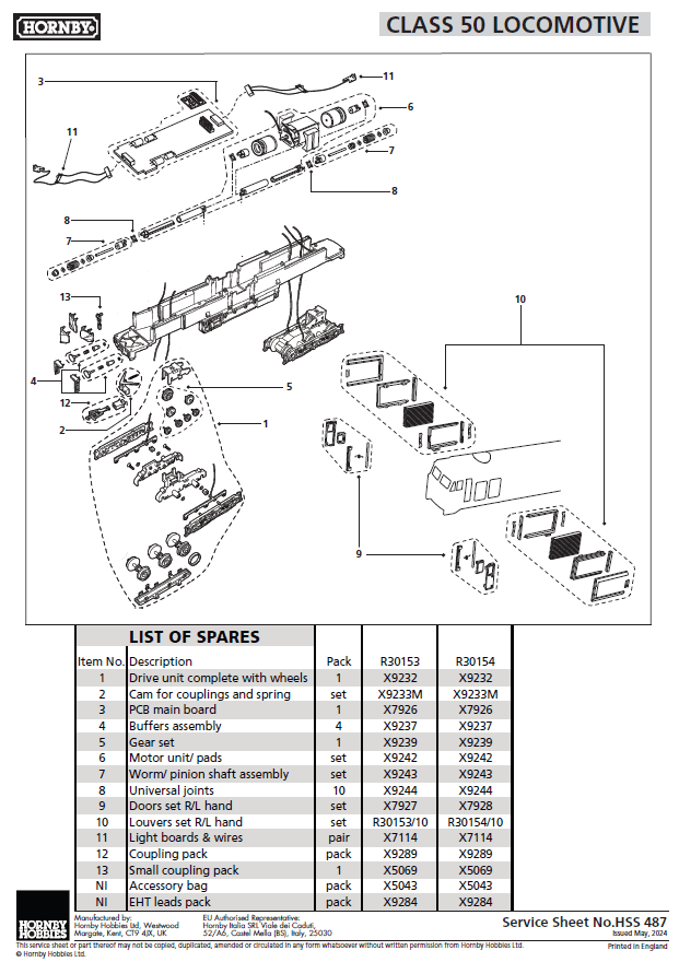 BR, Class 50, Co-Co, 50044 'Exeter' - Era 7