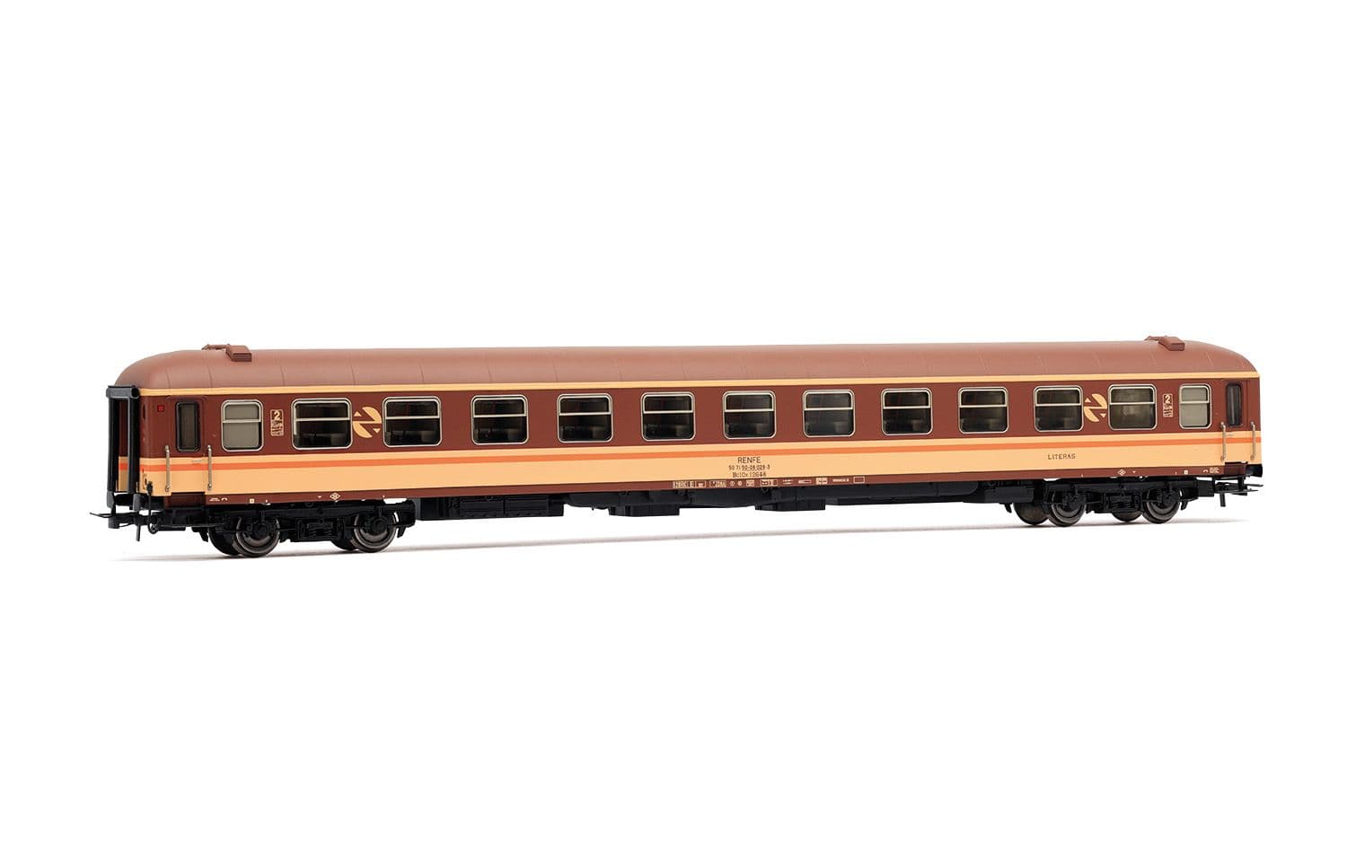 RENFE, set de 2 coches «Estrella Bahía de Cádiz», Bc10x-12600 literas, decoración Estrella