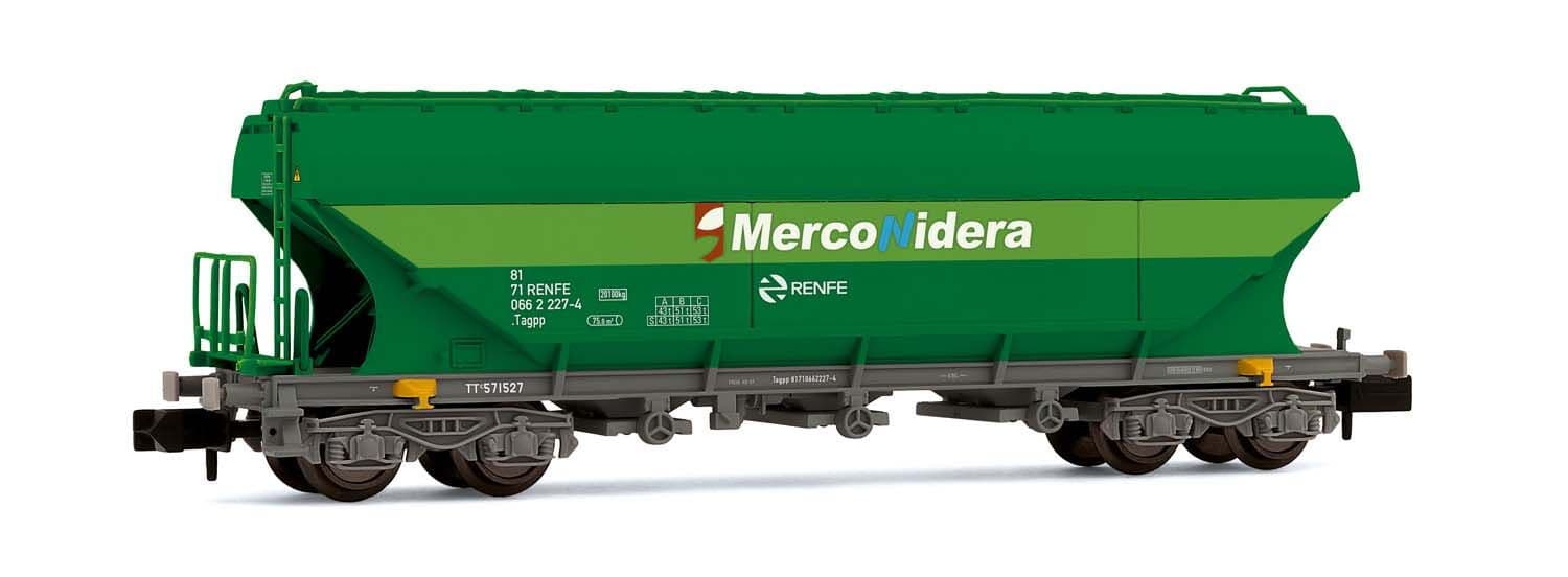 RENFE, Schwenkdachwagen TT5, grüne "MercoNidera"-Lackierung, Ep. V