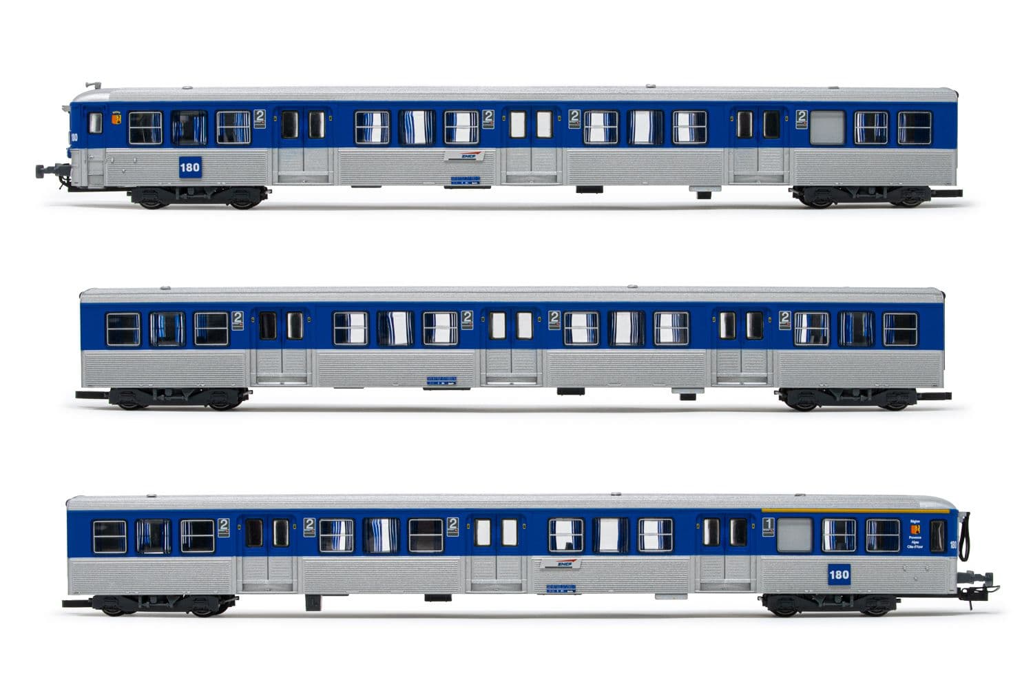 SNCF, coffret de 3 voitures RIO 82 PACA II, ép. V