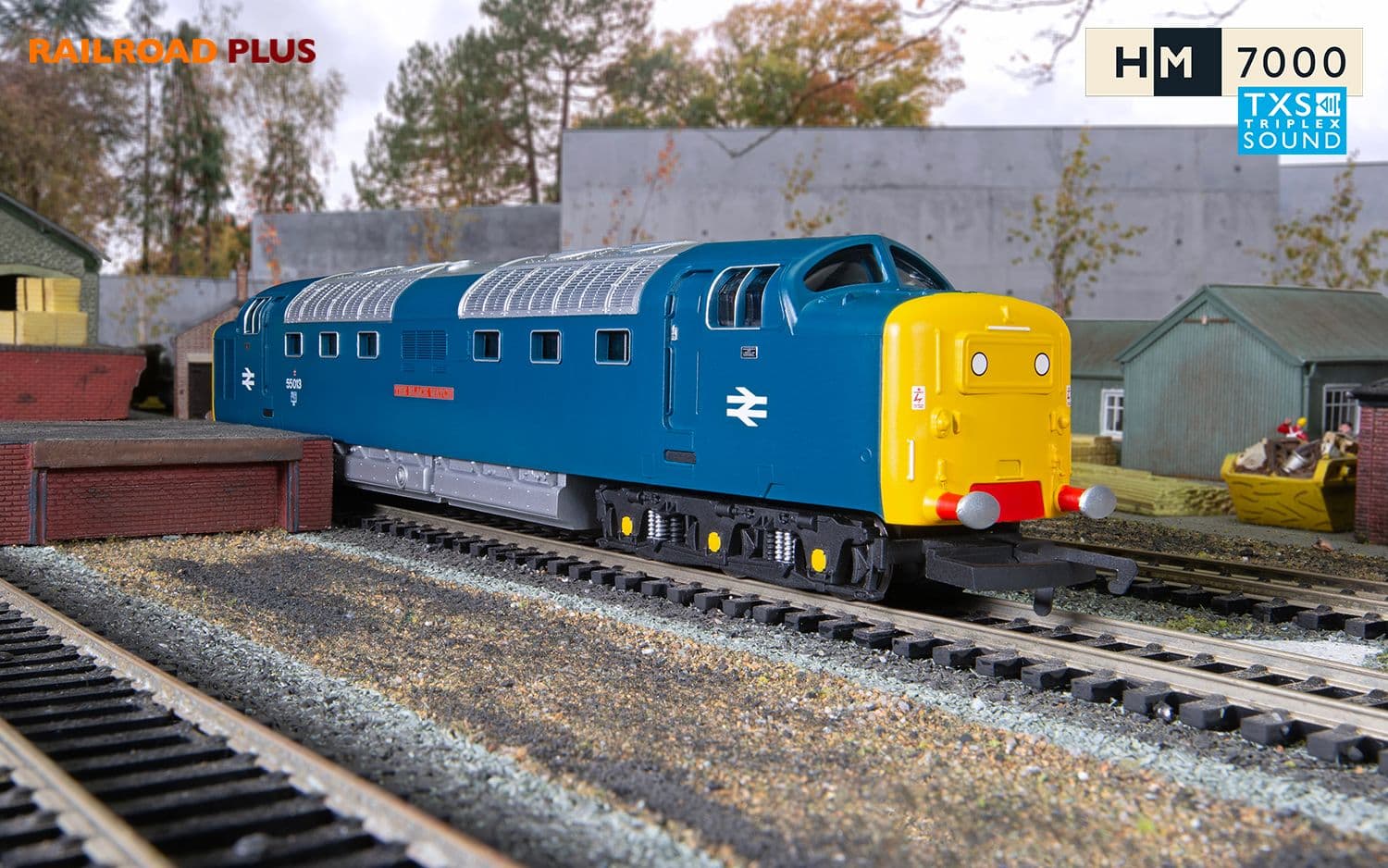 RailRoad Plus BR, Class 55, Deltic, Co-Co, 55013 ‘The Black Watch’ - Era 7 (Sound Fitted)