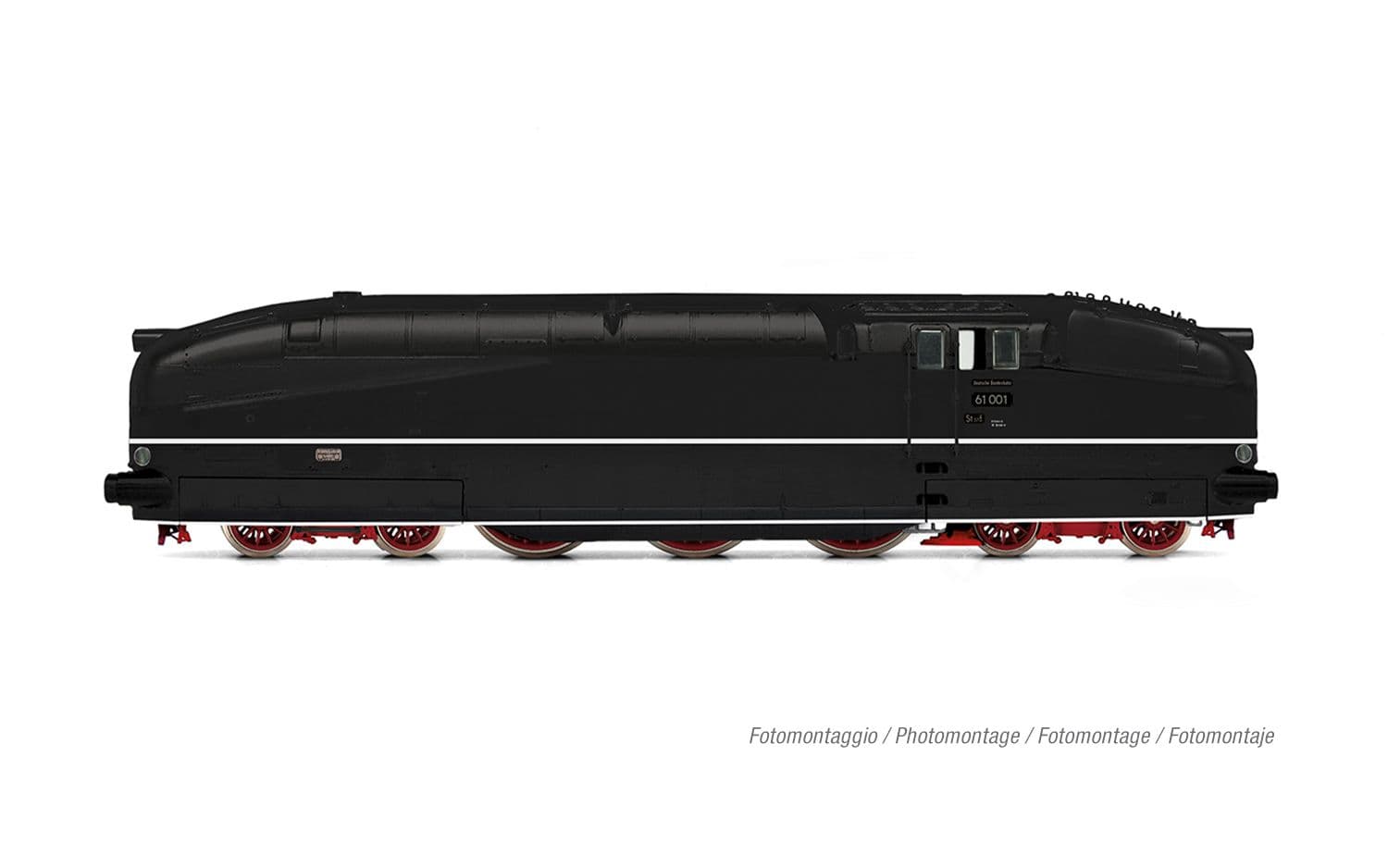 DB, high-speed steam locomotive 61 001, black with stripes, ep. III, with sound decoder