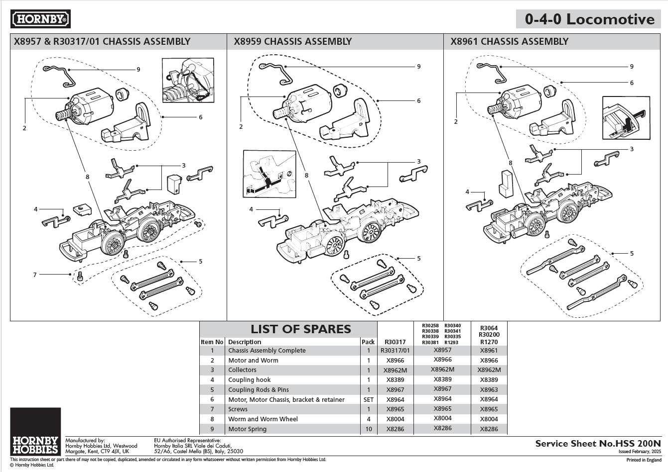 0-4-0 Motor and Worm