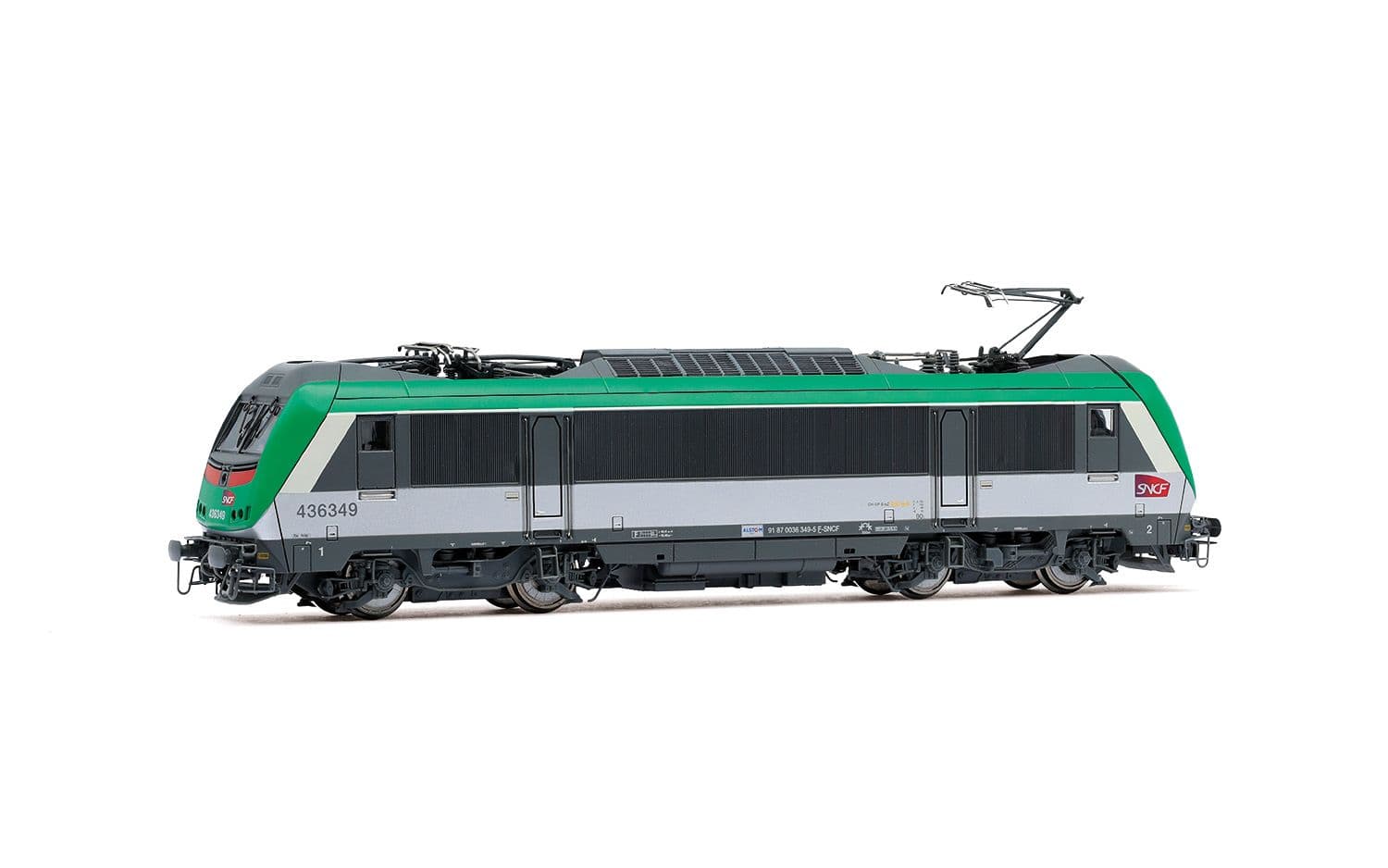 SNCF, electric locomotive 436300 FRET green/grey, with SCMT for Italy