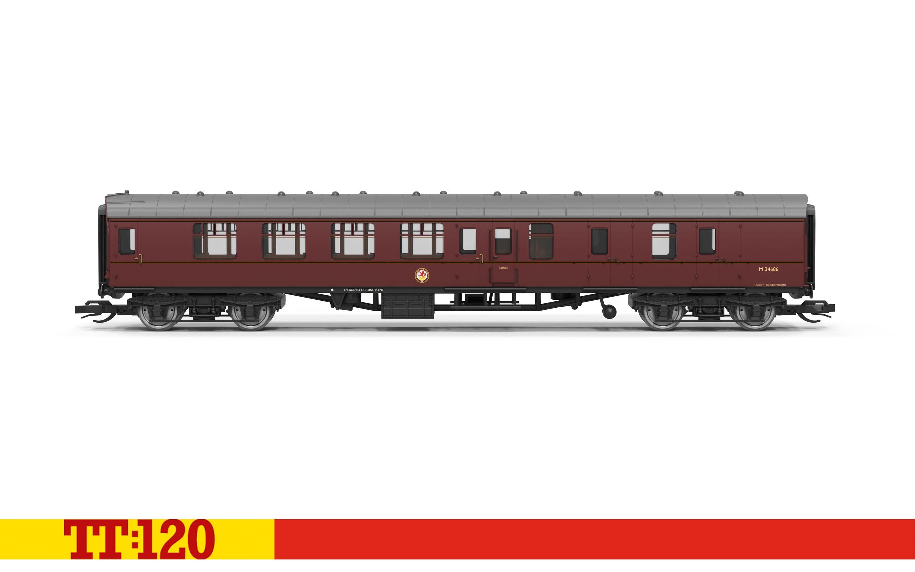 BR - Maroon - Mk1 - Brake Second Corridor - M34686