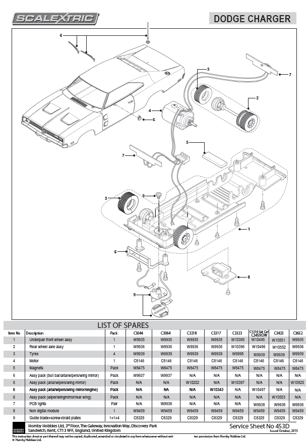 Underpan/ Front axle assembly, Dodge Charger Underpan (C3044)
