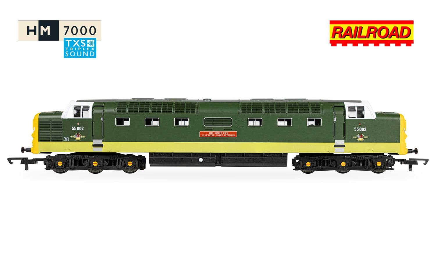 RailRoad: Class 55 (Deltic) - BR - 55002 'The Kings own Yorkshire Light Infantry' (DCC Sound Fitted)