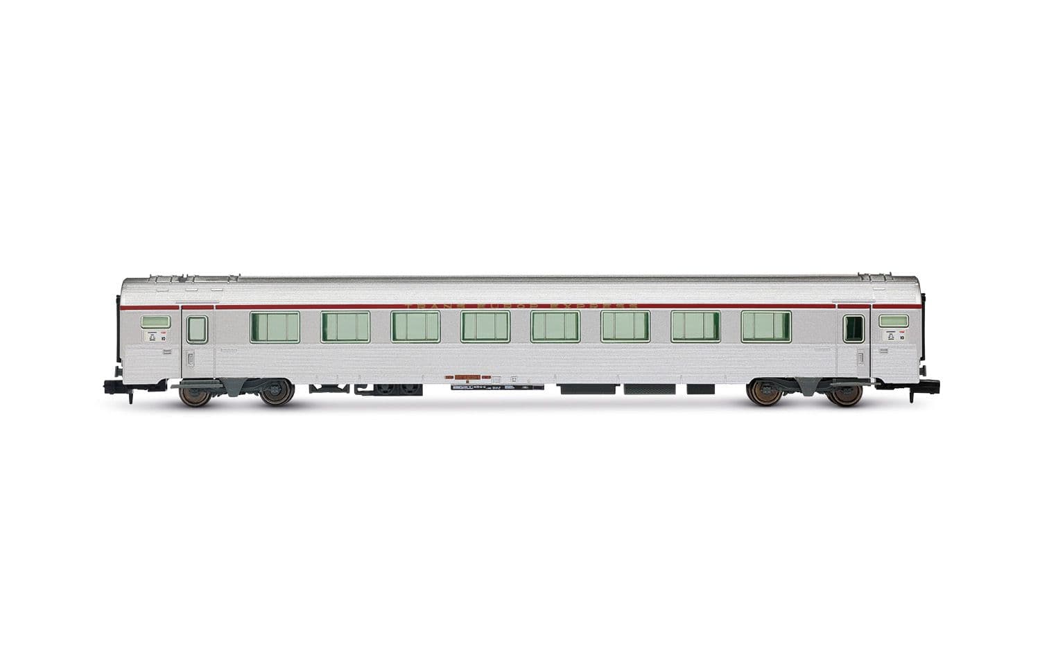 SNCF, TEE-Reisezugwagen A8u „Mistral", Nizza – Paris, in silberne Farbgebung, Ep. IV