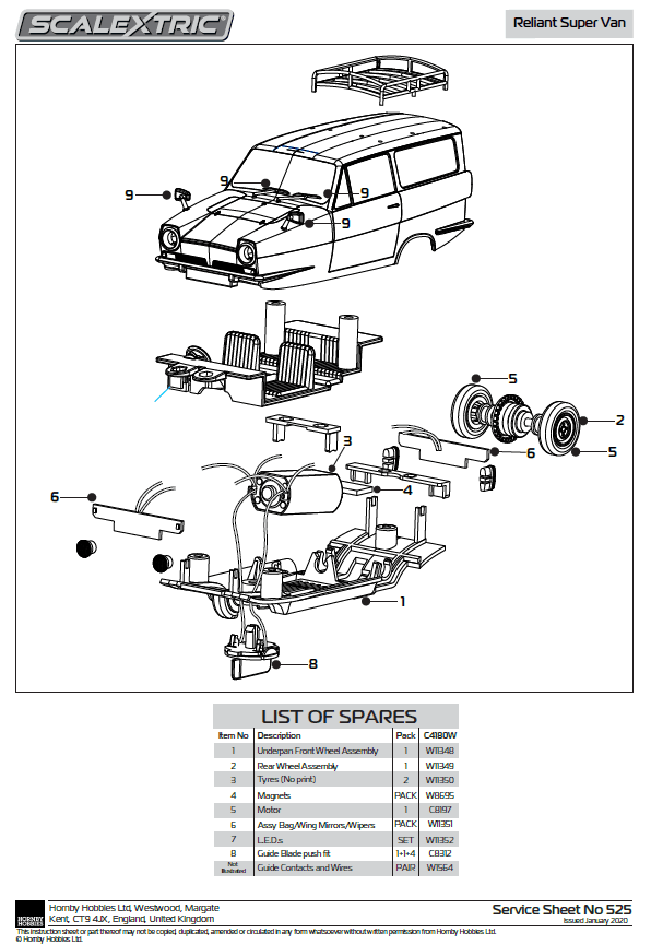 Scalextric Guide Blade