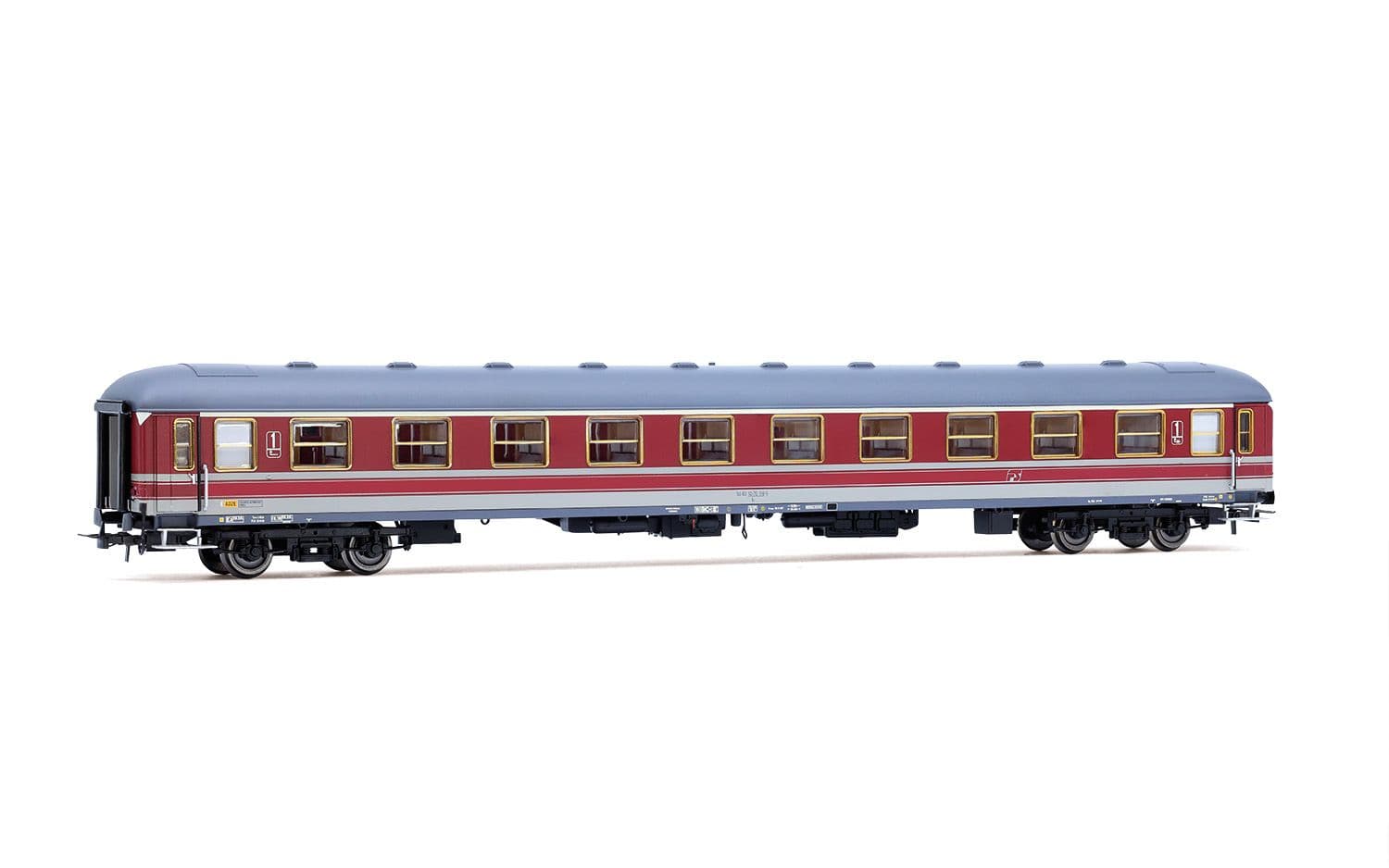 FS, carrozza UIC-X 1968 1ª classe, livrea sperimentale rosso/grigio – Rivarossi Club 2026