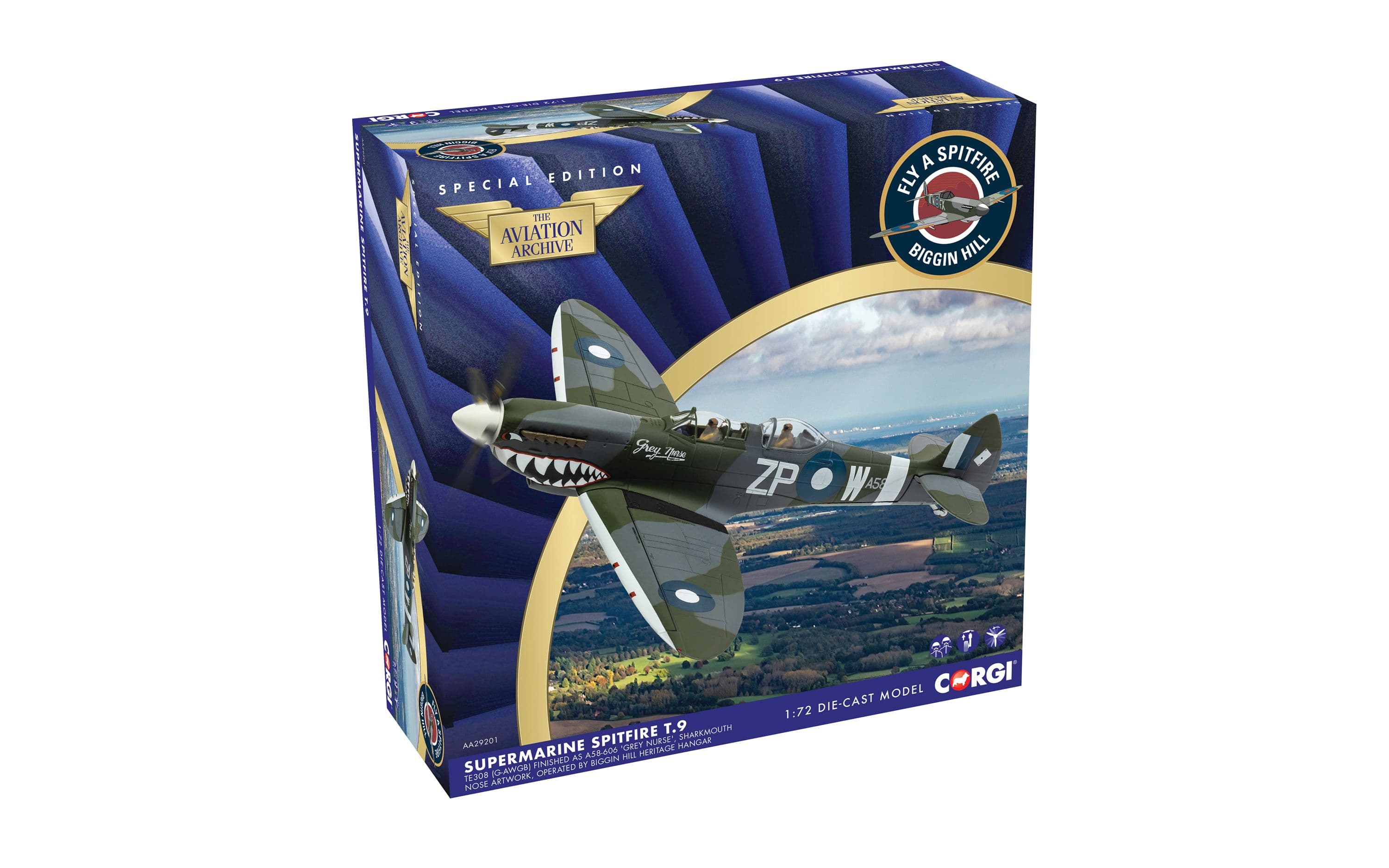 Supermarine Spitfire T.9 ‘Grey Nurse’ - TE308 - Biggin Hill Heritage Hangar.