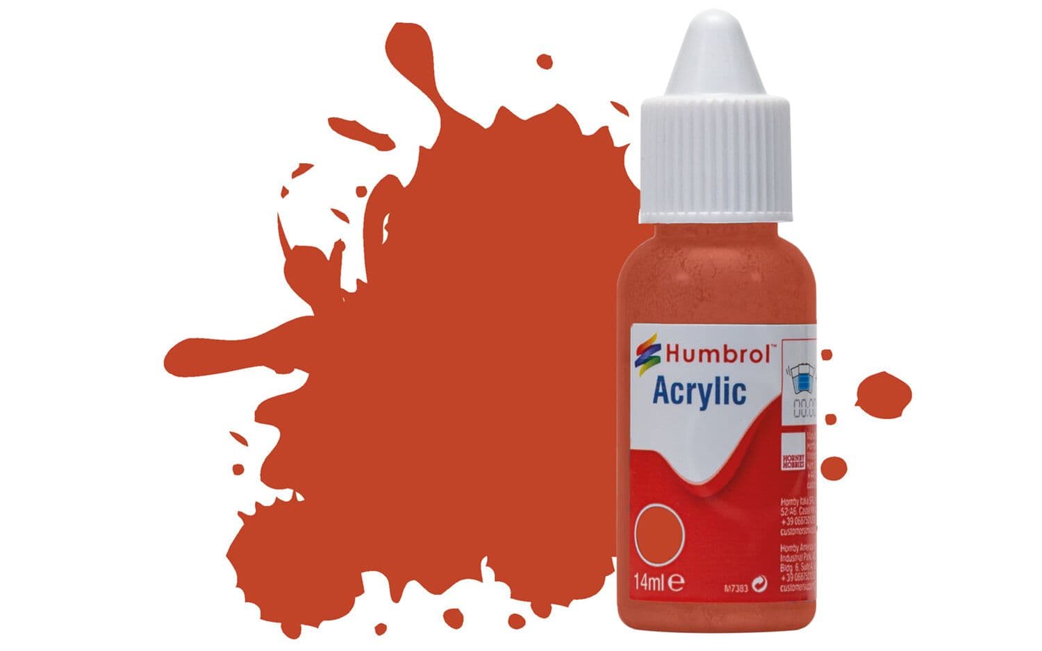 Acrylic Paint: 100 - Red Brown - Matt - (14ml)