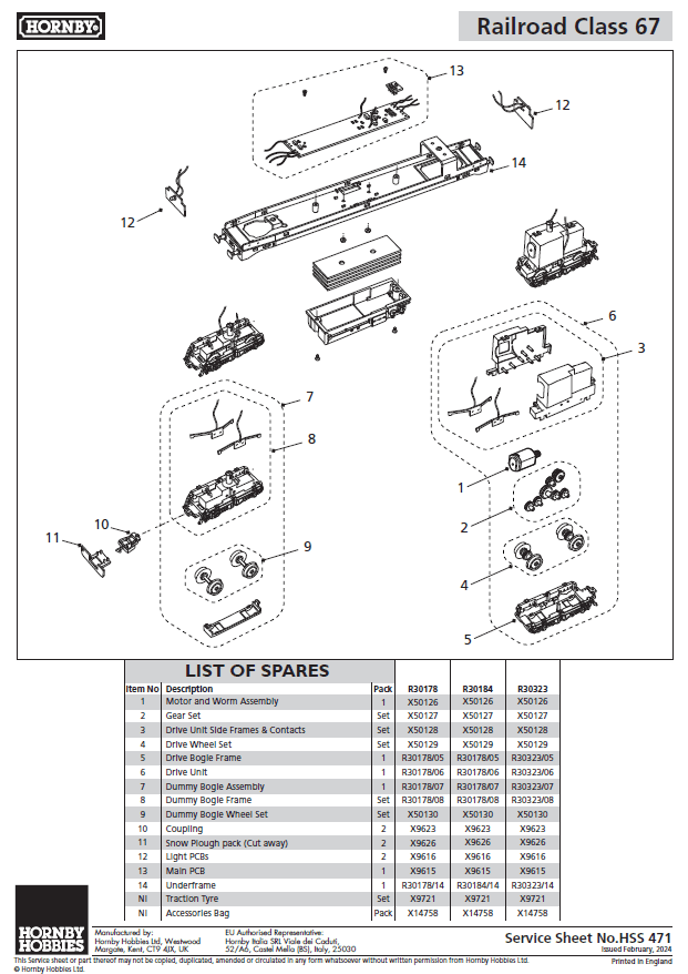RailRoad Plus DB, Class 67, Bo-Bo, 67029 'Royal Diamond' - Era 10