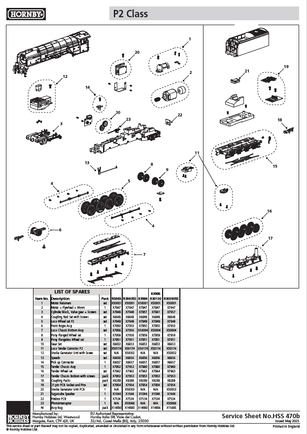 LNER, P2 Class, 2-8-2, 2007 'Prince of Wales' With Steam Generator - Era 11