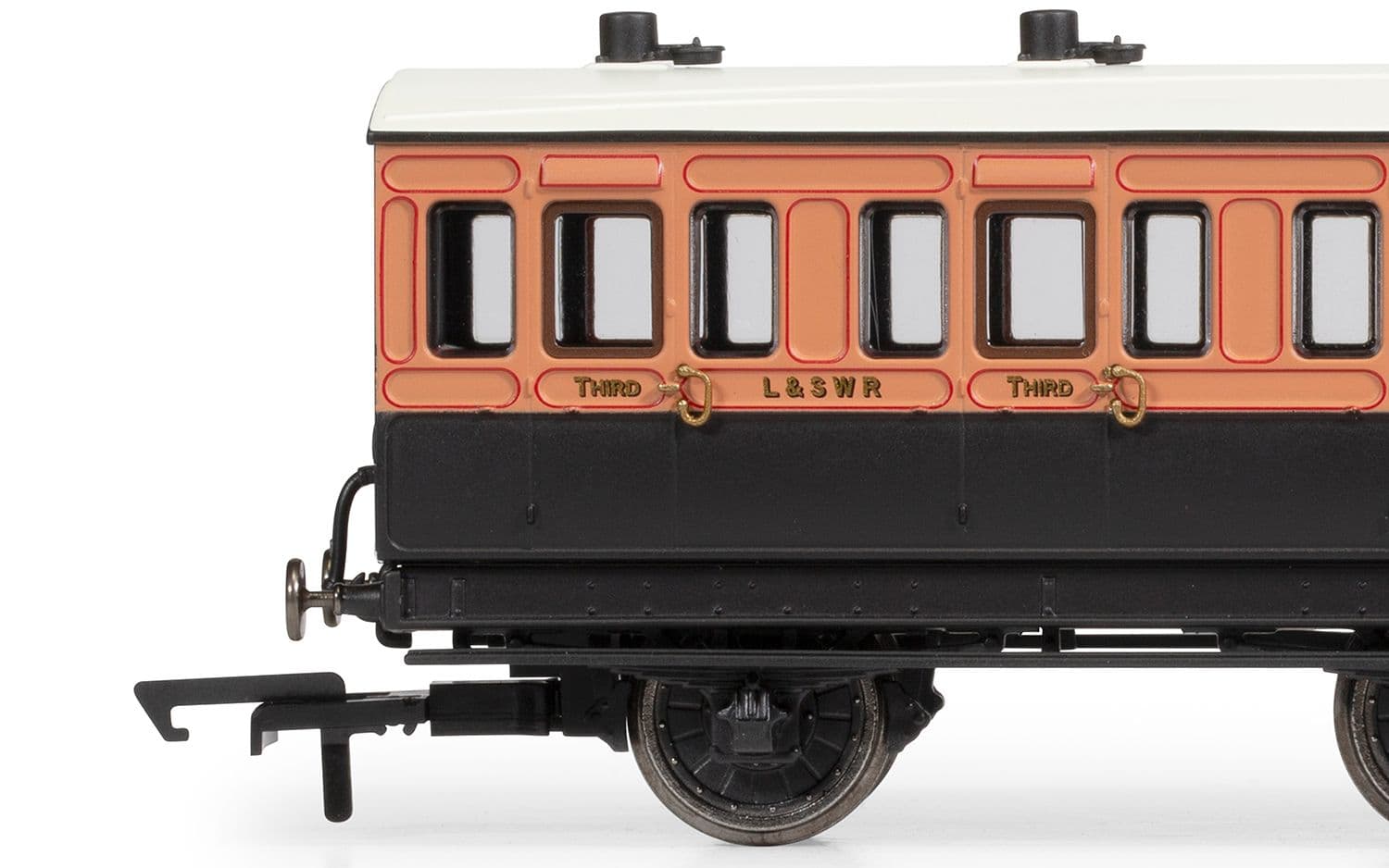 LSWR, 6 Wheel Coach, 3rd Class, 821 - Era 2