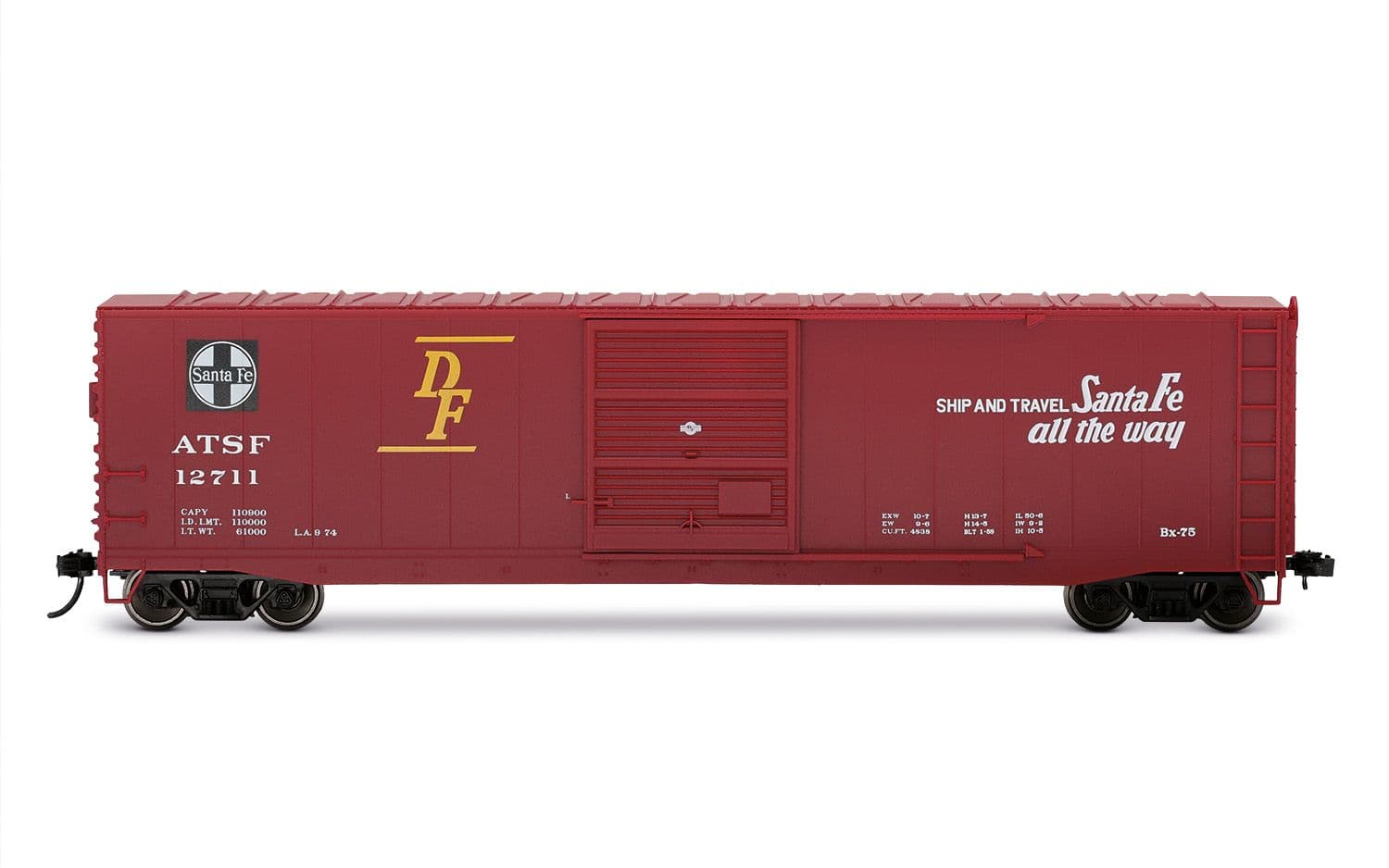 ATSF, sliding door boxcar "San Francisco Chief" without roof walkway, #12711