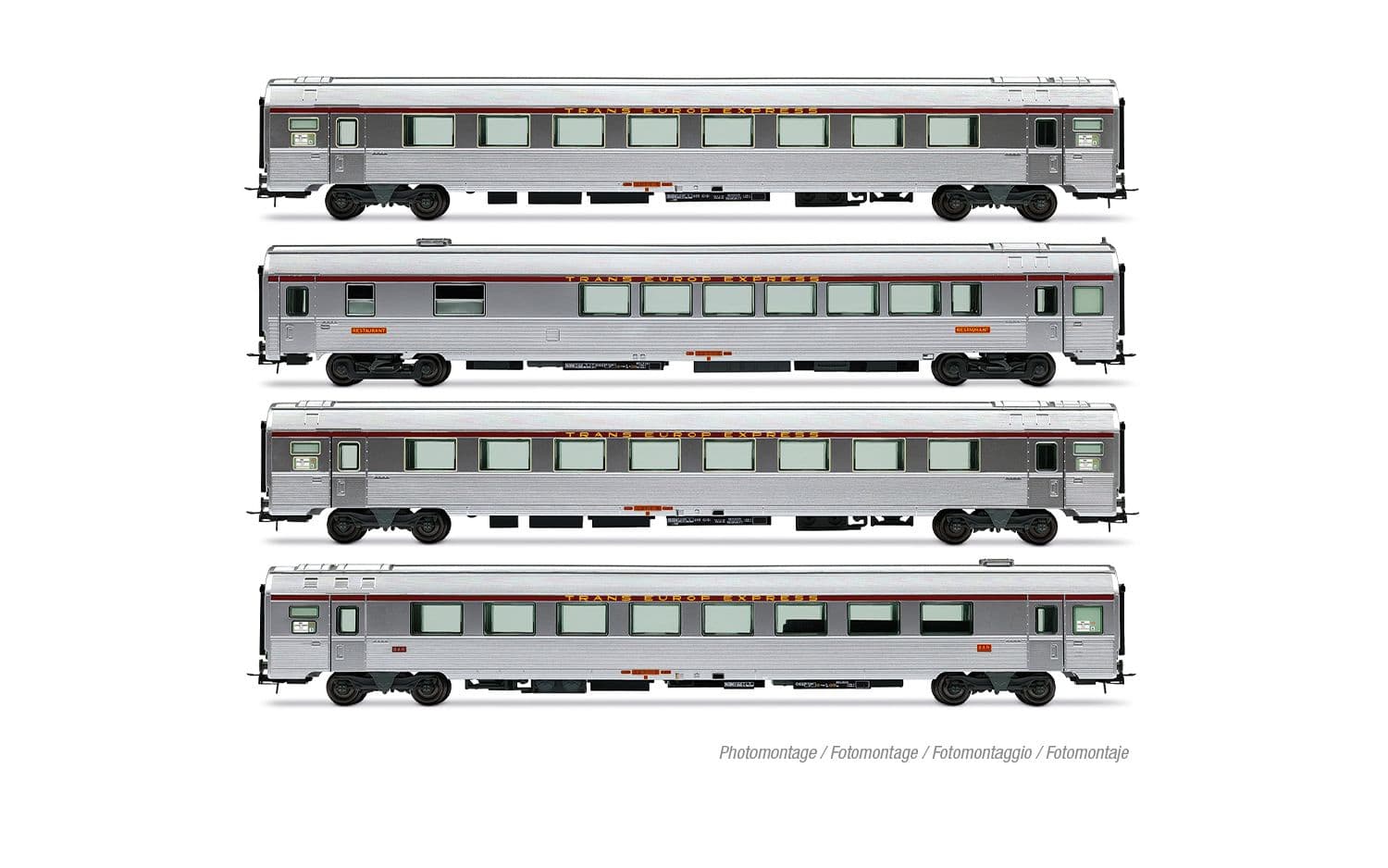 SNCF, 4-unit set of TEE "Mistral 69" coaches "Jules Verne", no. 1/2, ep. IV