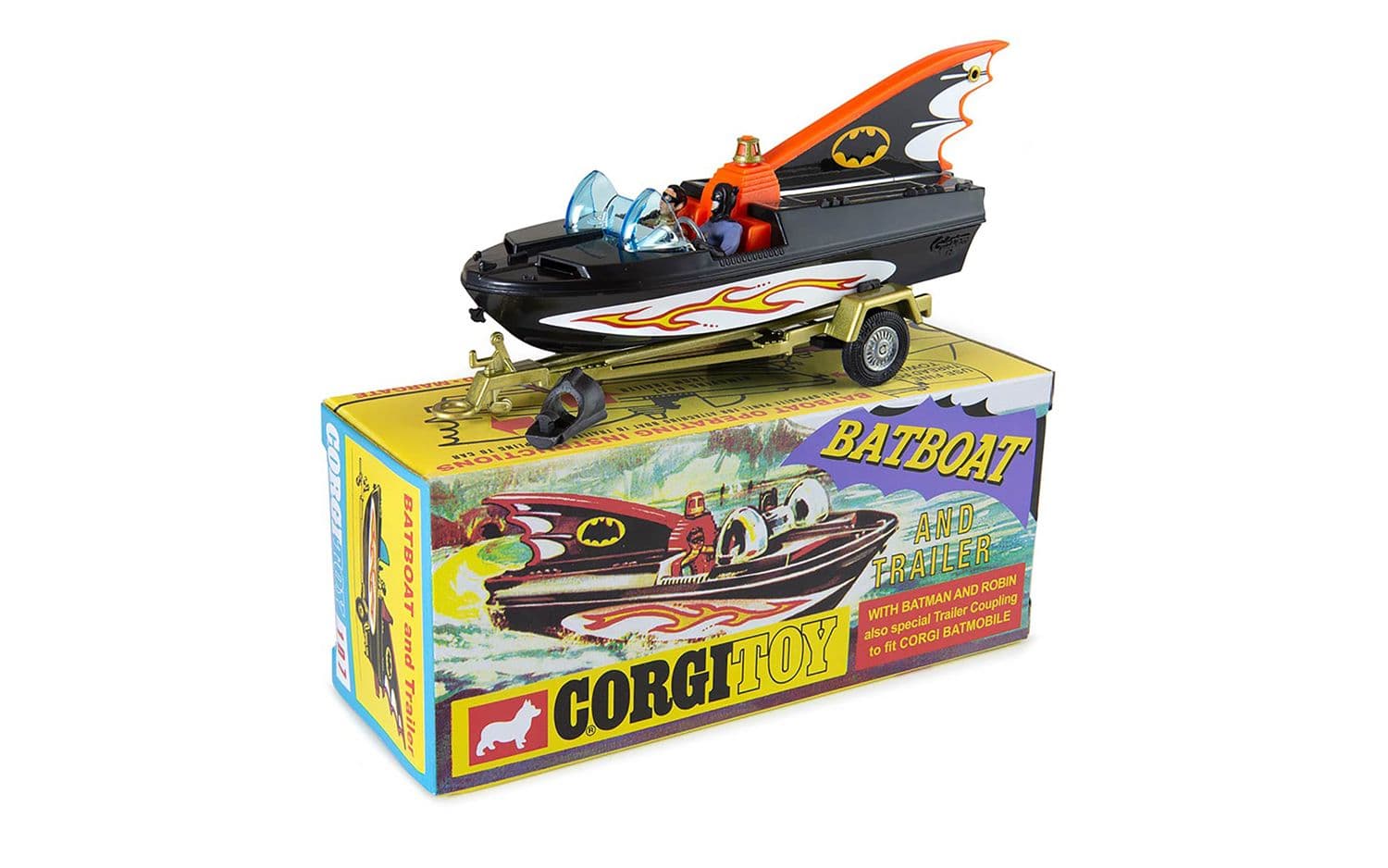 Corgi Toys 107 - Bat Boat With Batman &amp; Robin (Reissue)