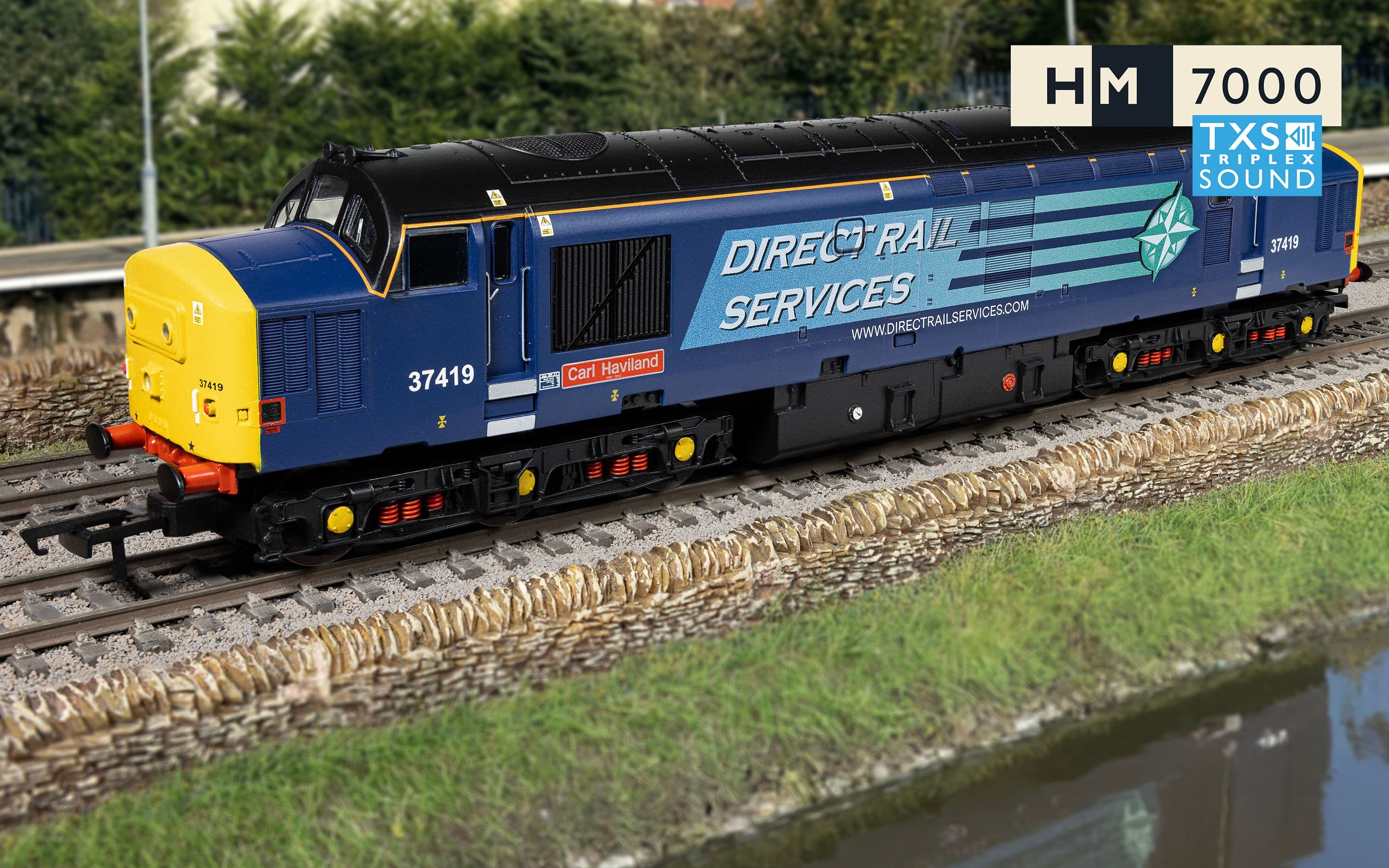 RailRoad - DRS - Class 37 - 'Carl Haviland' 37419 (DCC Sound Fitted)