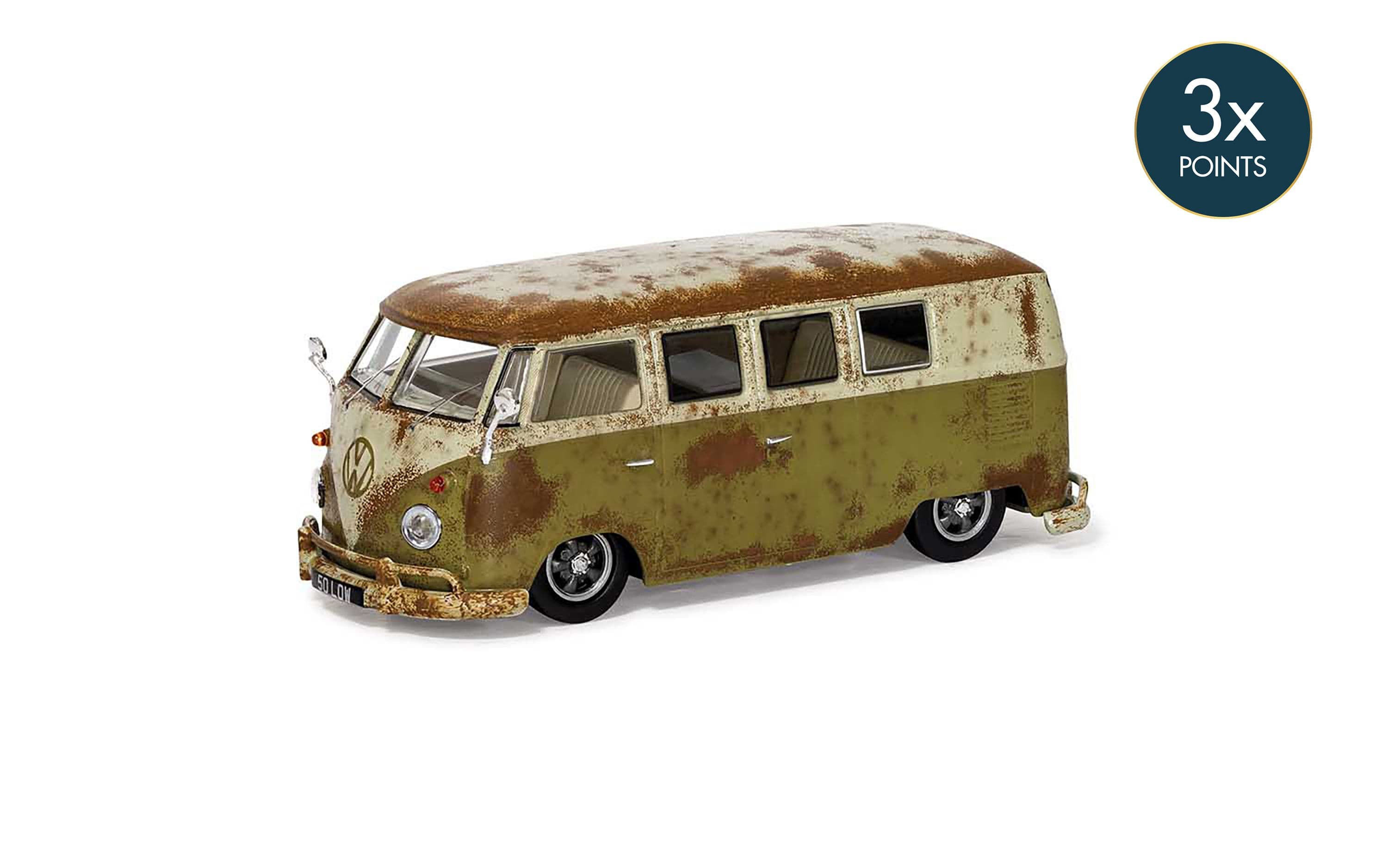 Volkswagen Campervan Type 2 1500, Rat Look  Mango Green and Seagull Grey