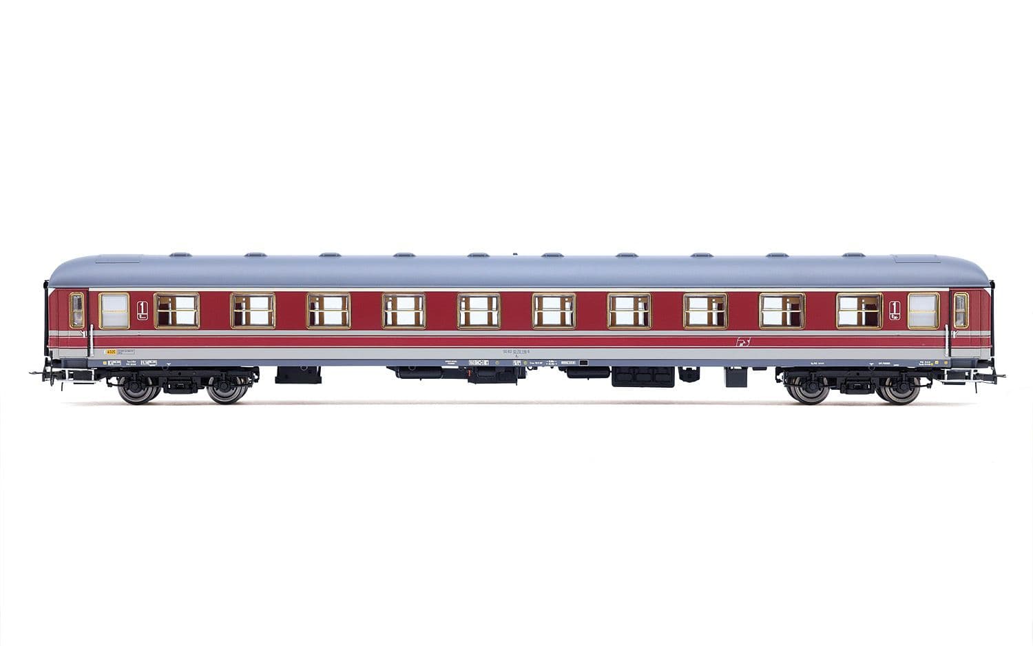 FS, carrozza UIC-X 1968 1ª classe, livrea sperimentale rosso/grigio – Rivarossi Club 2026