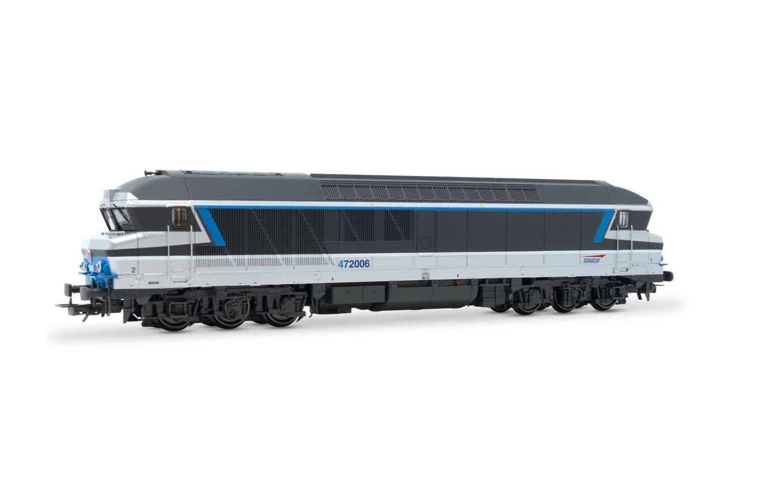 SNCF, 6-axle diesel-electric locomotive CC 72006 "Isabelle", blue/silver/gray livery, ep. V