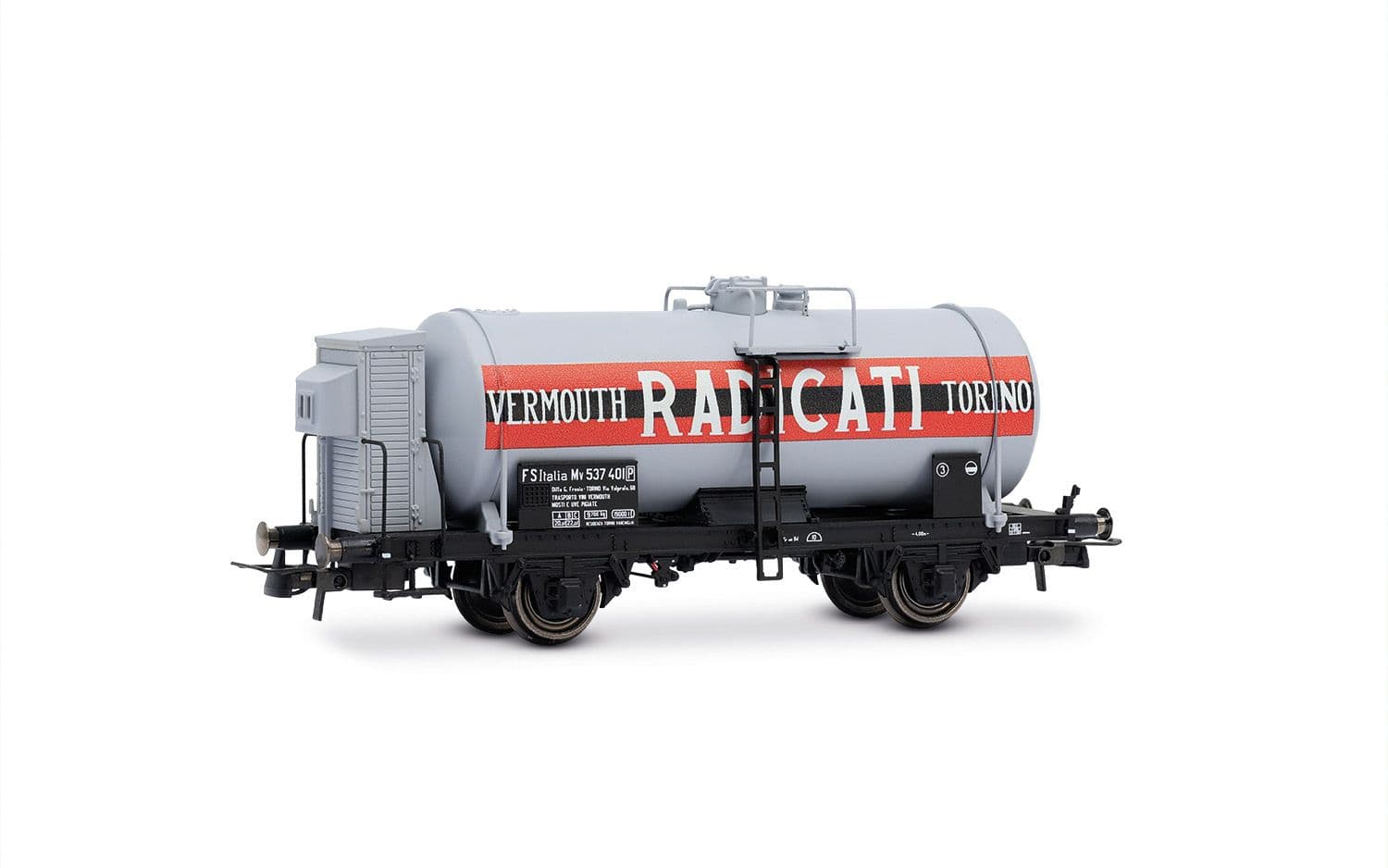 FS, 2-axle tank wagon with brakeman's cab, "Vermouth Radicati Torino"
